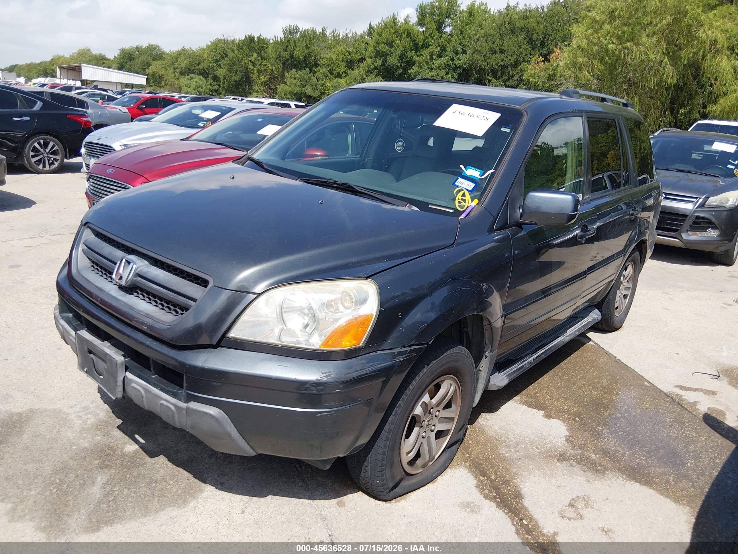 2003 Honda Pilot Ex-l Gray vin: 2HKYF186X3H545324