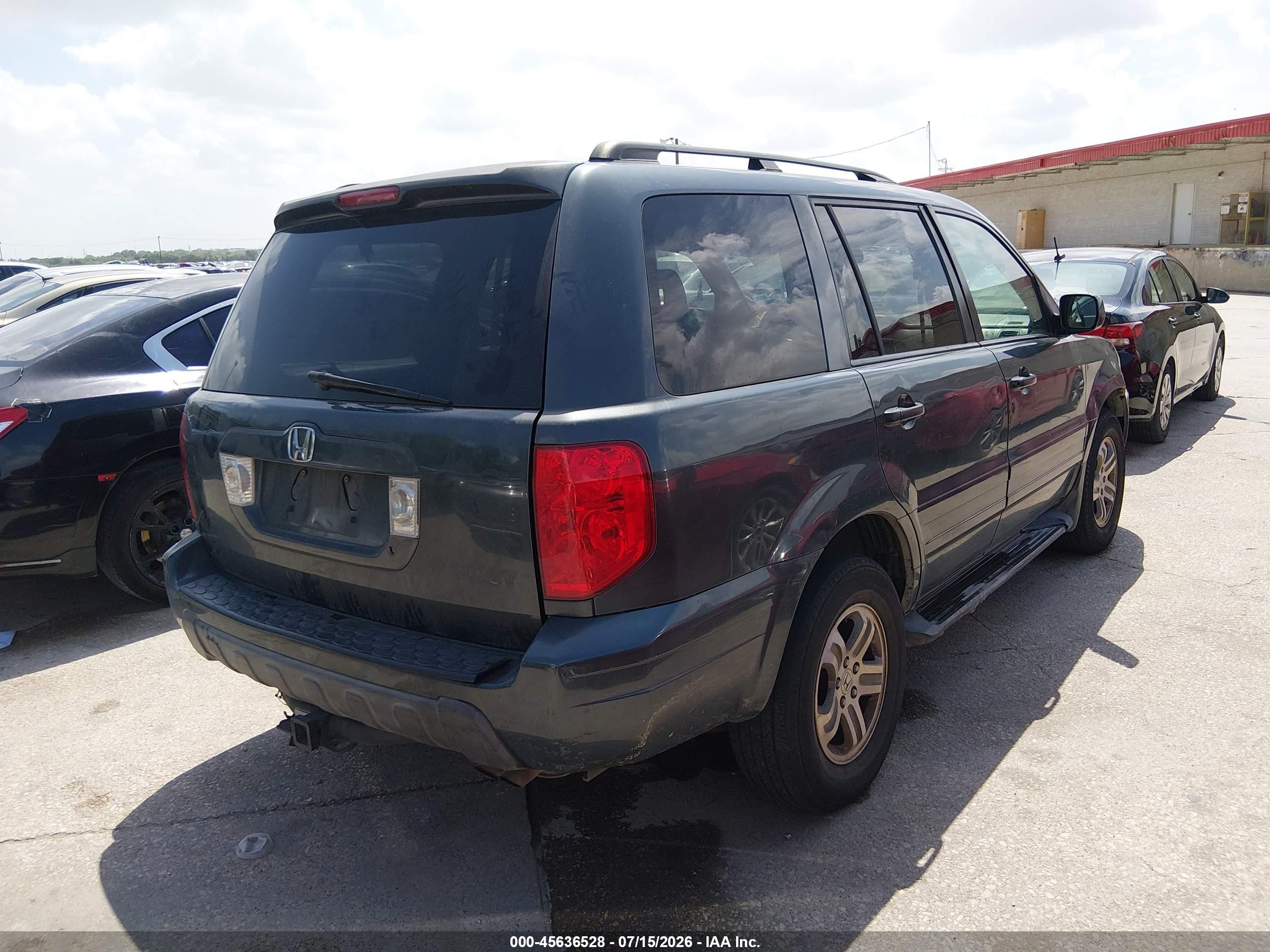 2003 Honda Pilot Ex-l Gray vin: 2HKYF186X3H545324