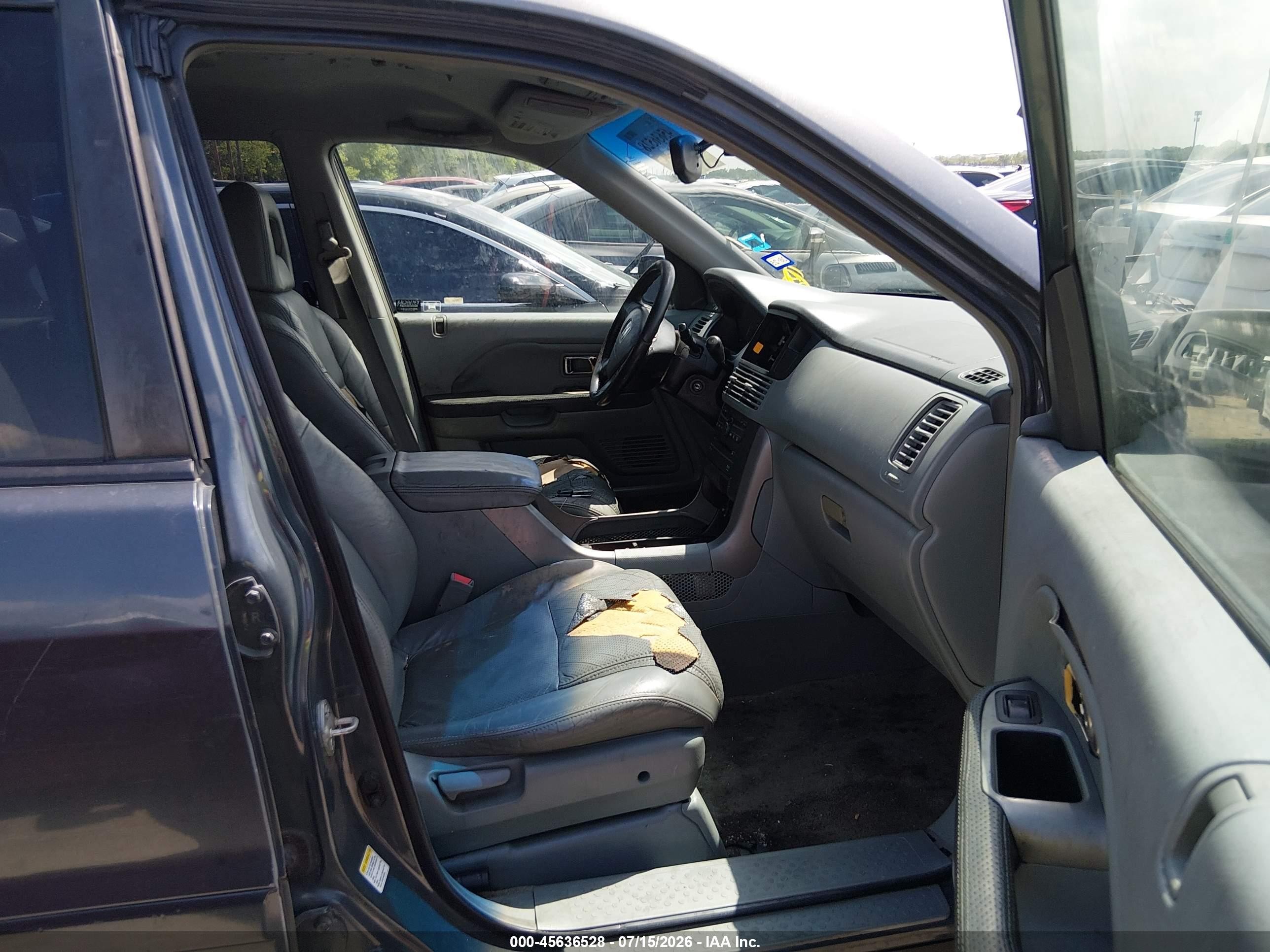 2003 Honda Pilot Ex-l Gray vin: 2HKYF186X3H545324