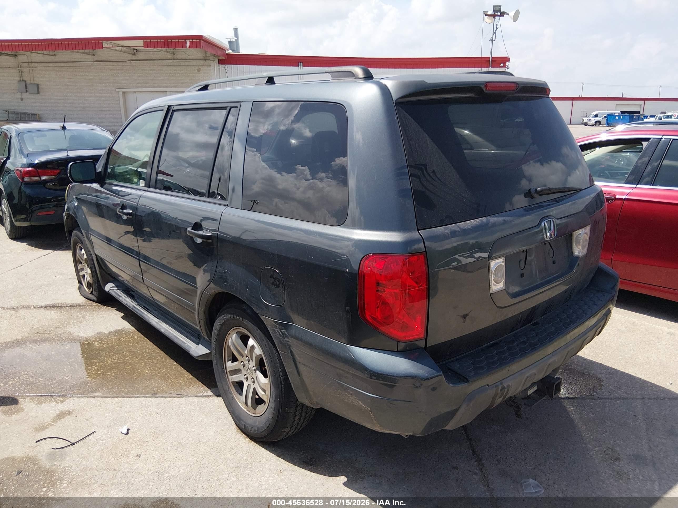 2003 Honda Pilot Ex-l Gray vin: 2HKYF186X3H545324