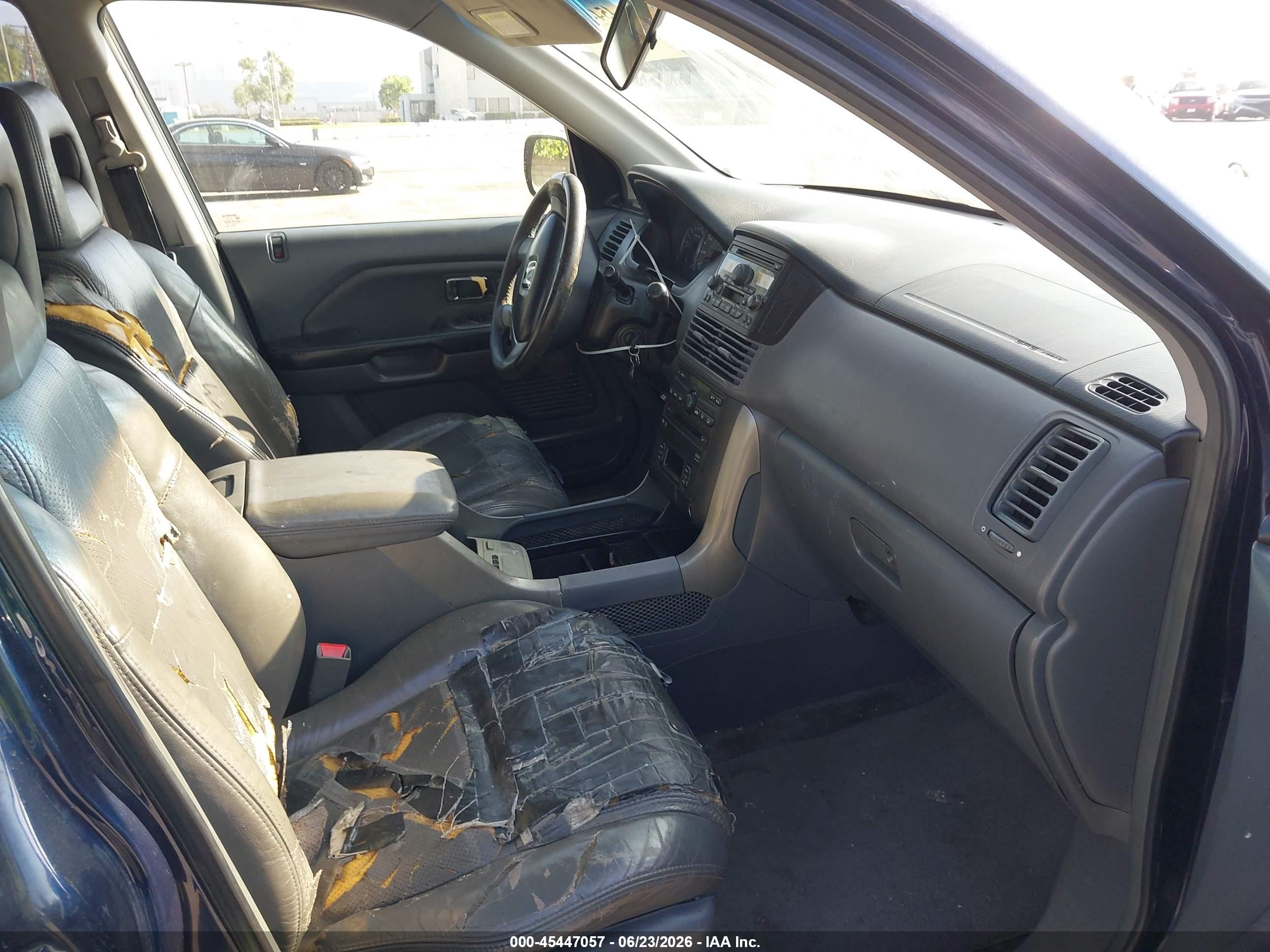 2004 Honda Pilot Ex-l Blue vin: 2HKYF186X4H522384