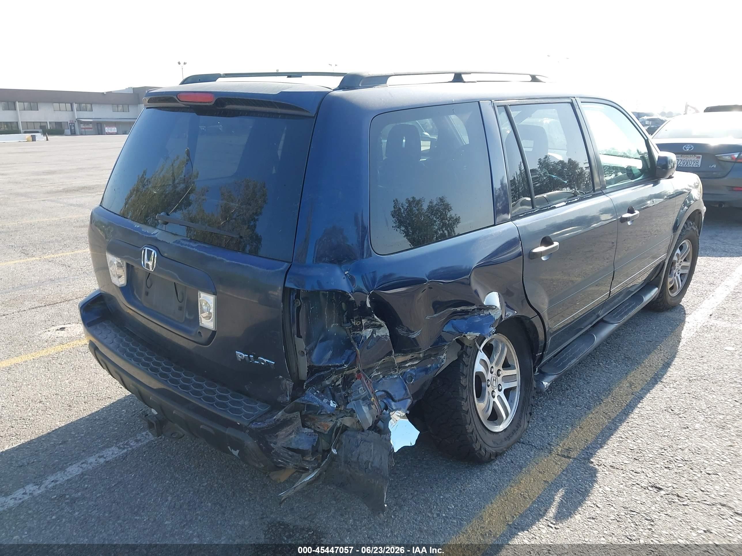 2004 Honda Pilot Ex-l Blue vin: 2HKYF186X4H522384