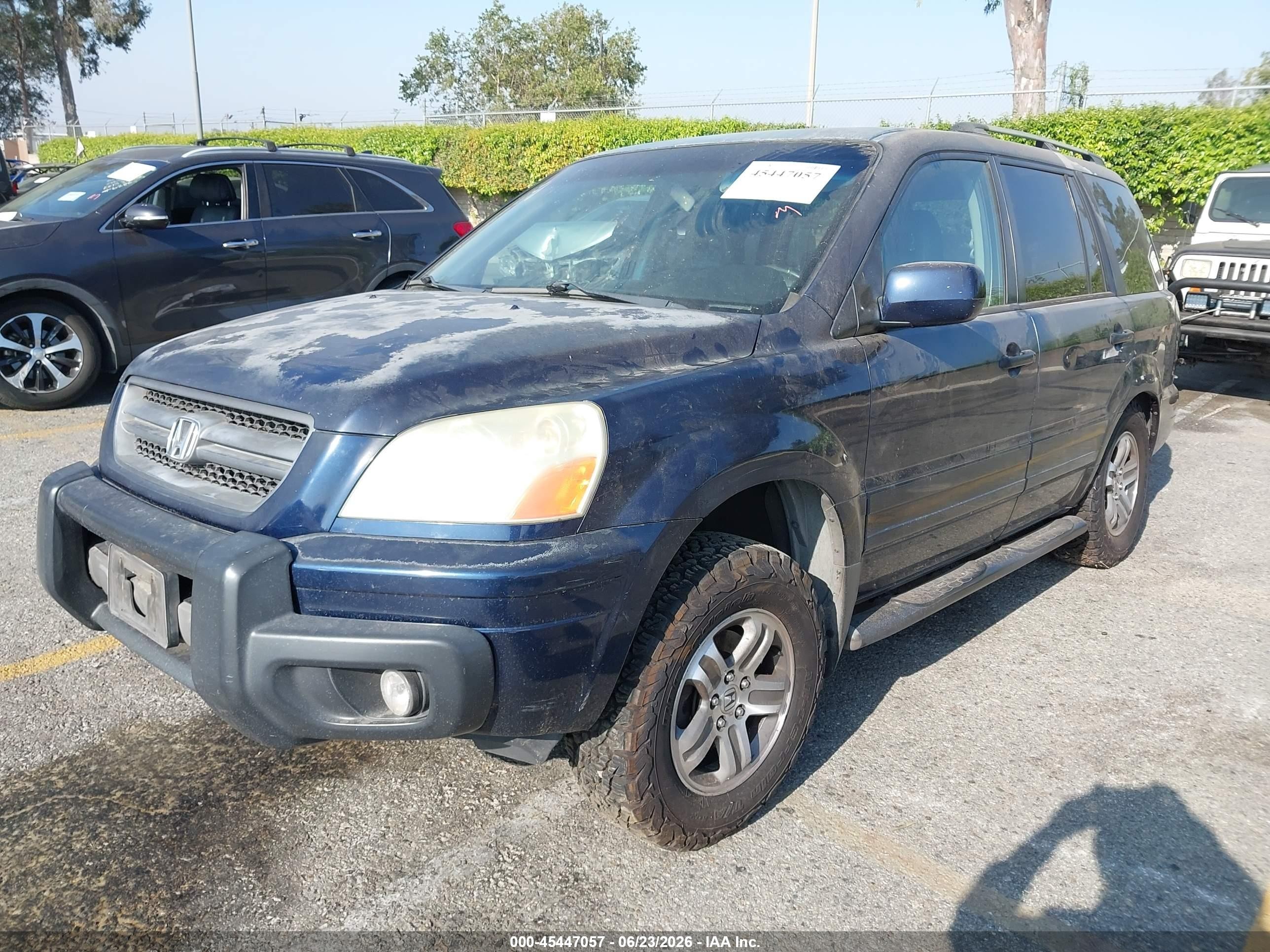 2004 Honda Pilot Ex-l Blue vin: 2HKYF186X4H522384