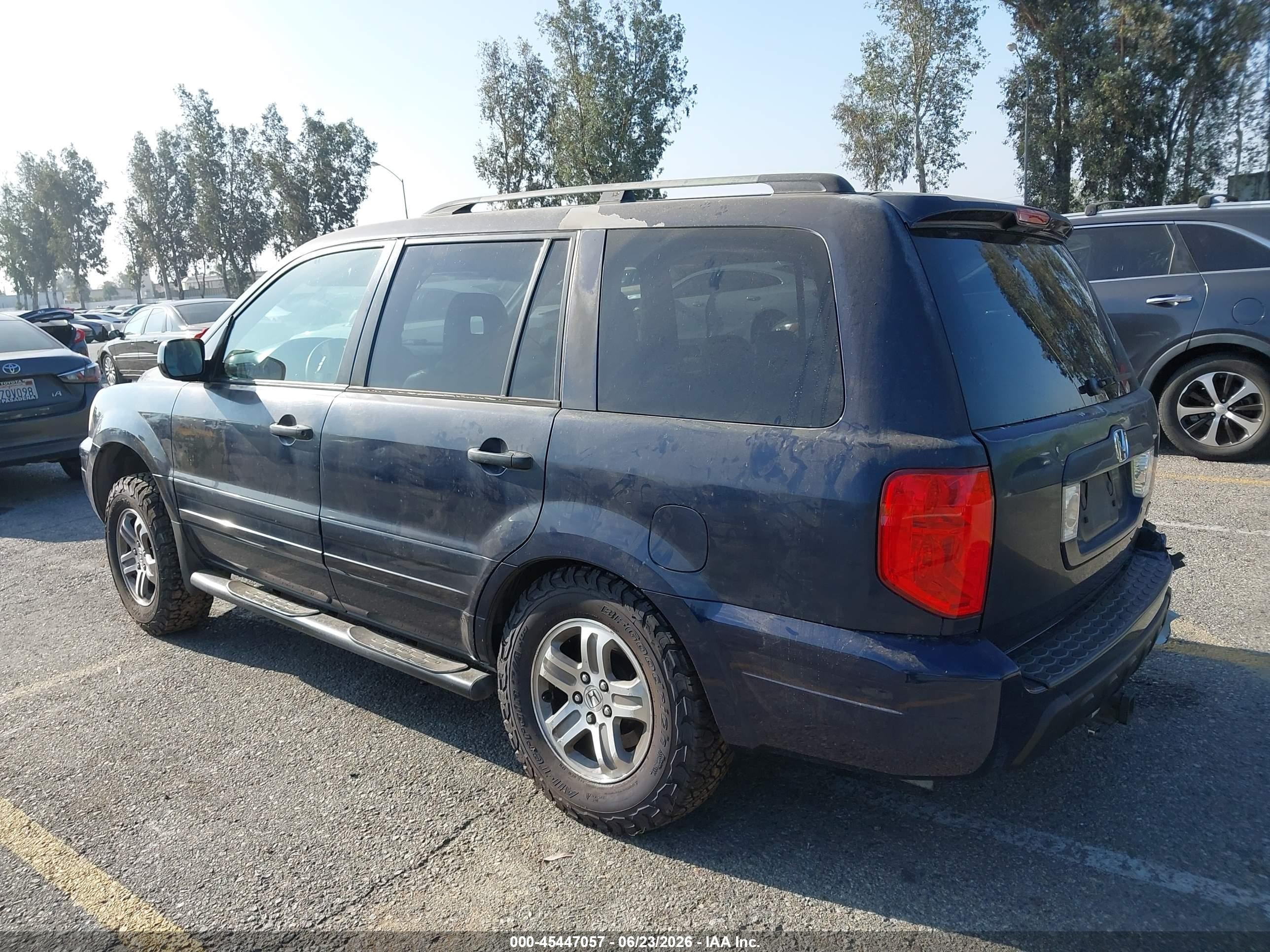 2004 Honda Pilot Ex-l Blue vin: 2HKYF186X4H522384