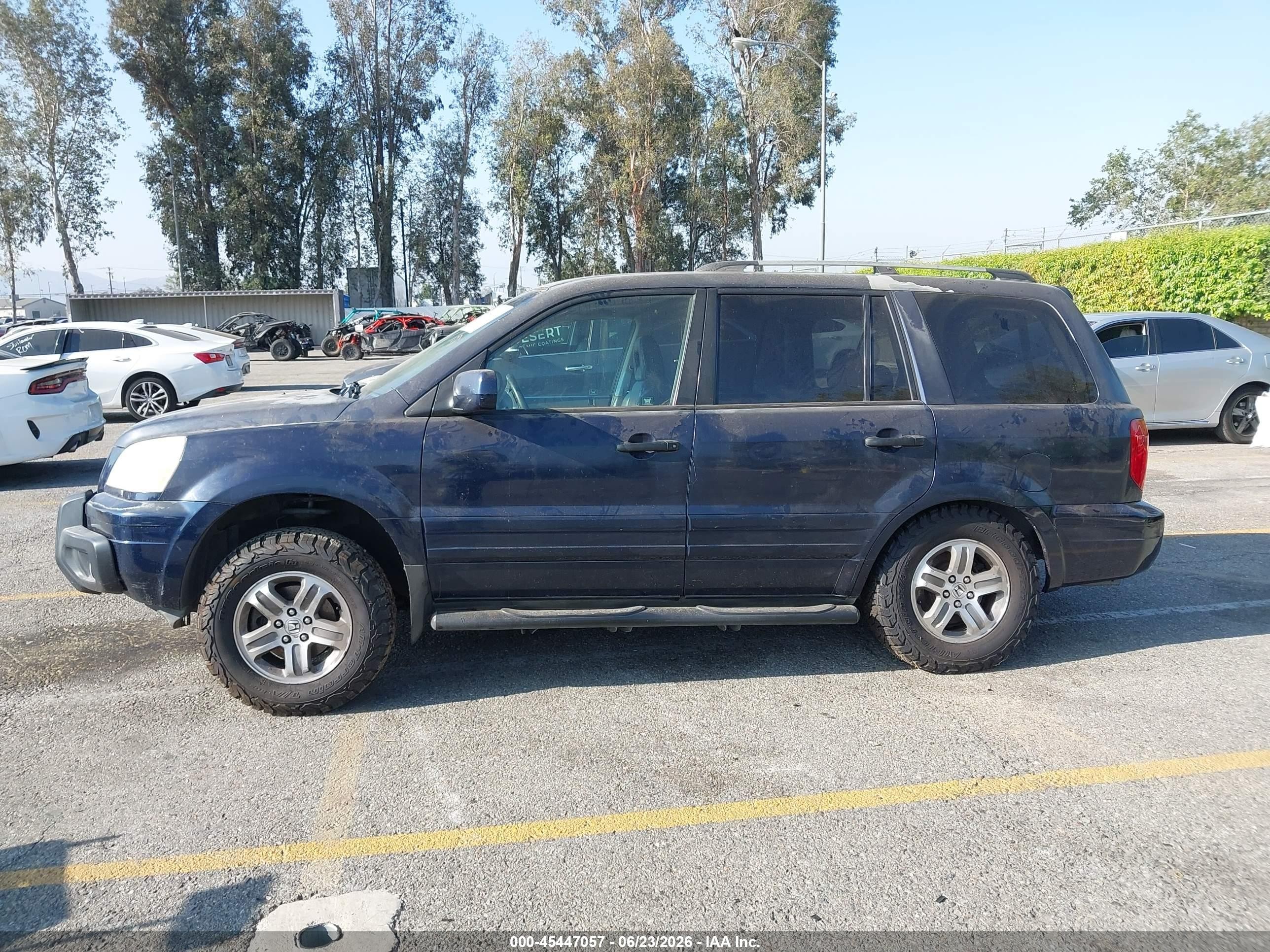 2004 Honda Pilot Ex-l Blue vin: 2HKYF186X4H522384