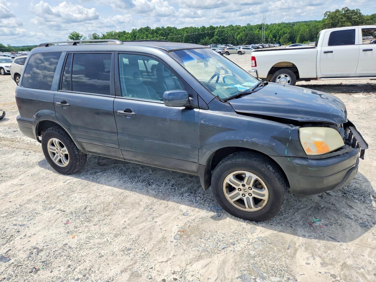 2004 Honda Pilot Exl Blue vin: 2HKYF186X4H573027