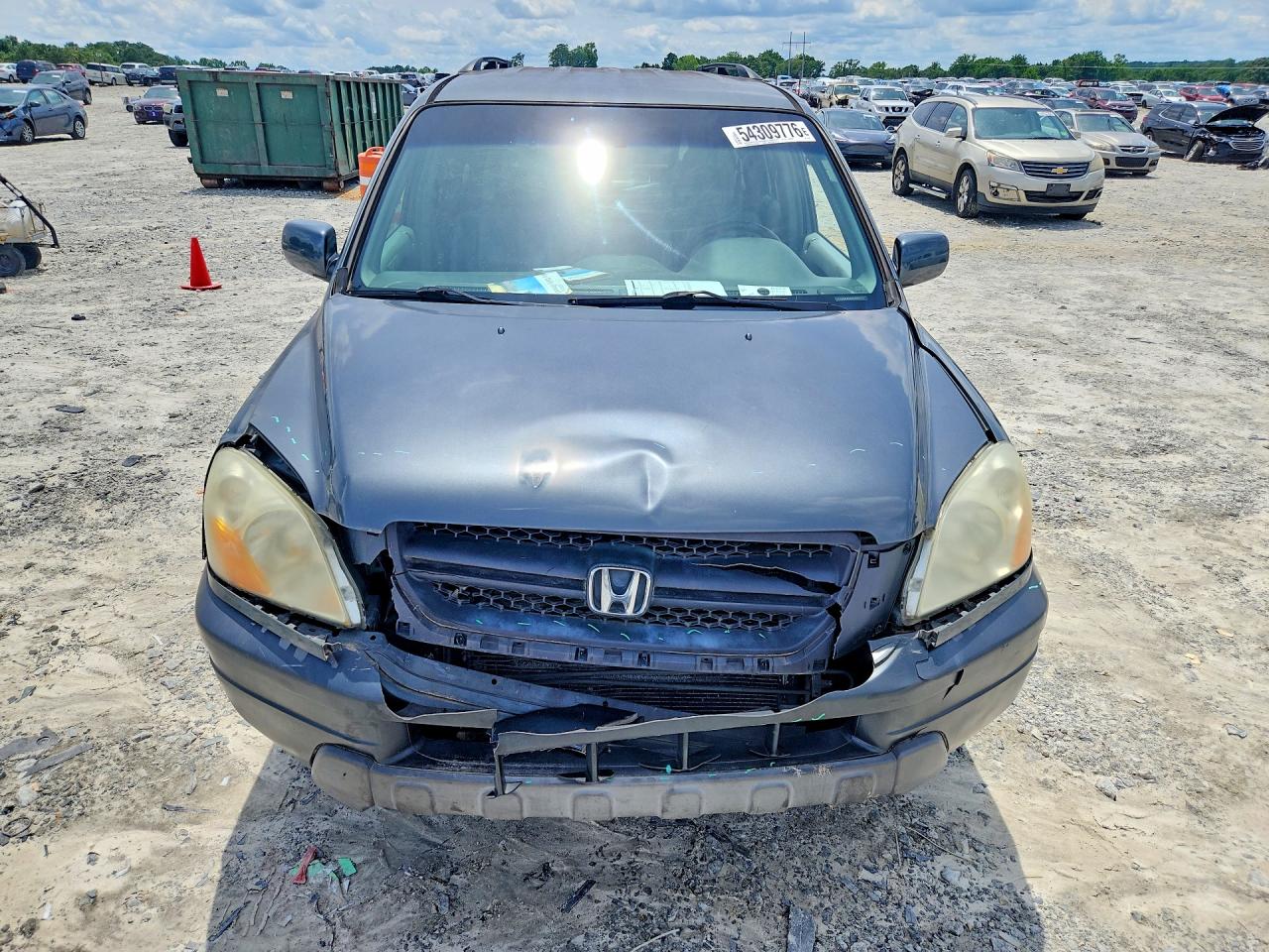 2004 Honda Pilot Exl Blue vin: 2HKYF186X4H573027