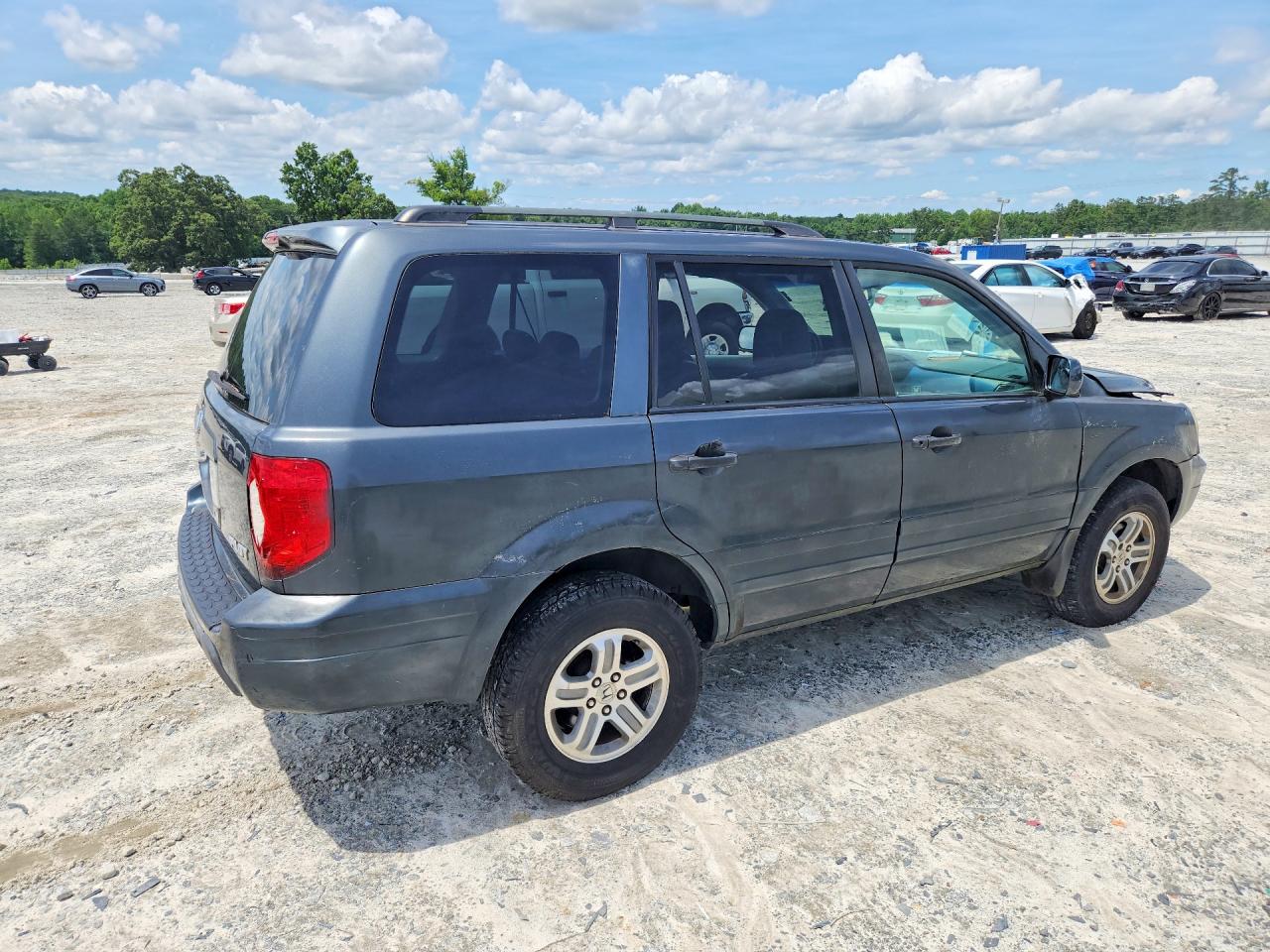 2004 Honda Pilot Exl Blue vin: 2HKYF186X4H573027