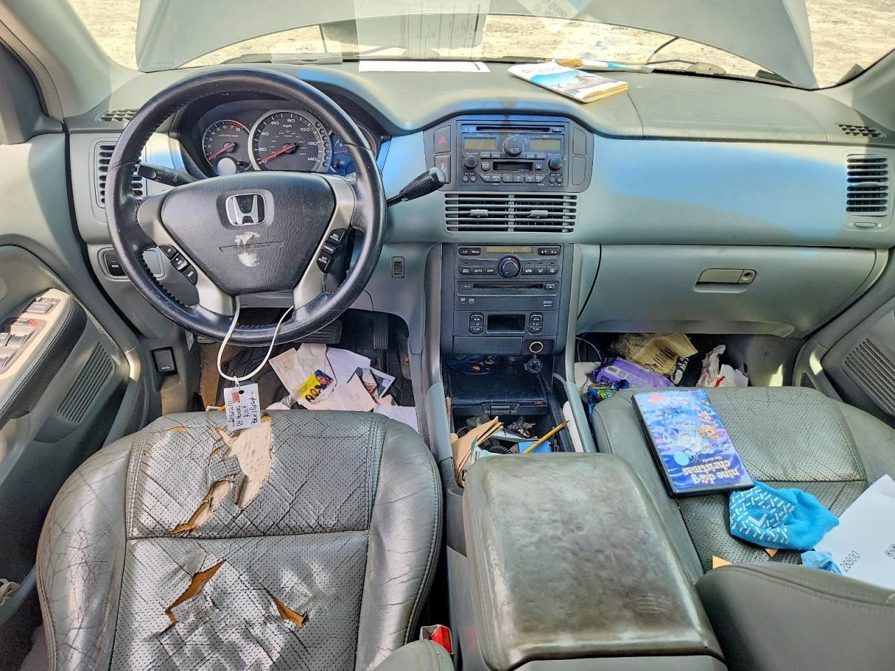 2004 Honda Pilot Exl Blue vin: 2HKYF186X4H573027