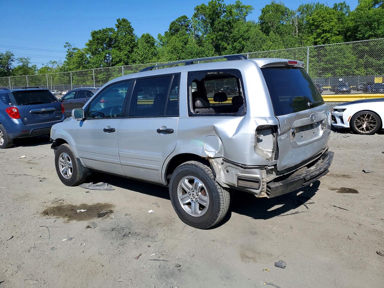 2005 Honda Pilot Exl Silver vin: 2HKYF186X5H508230