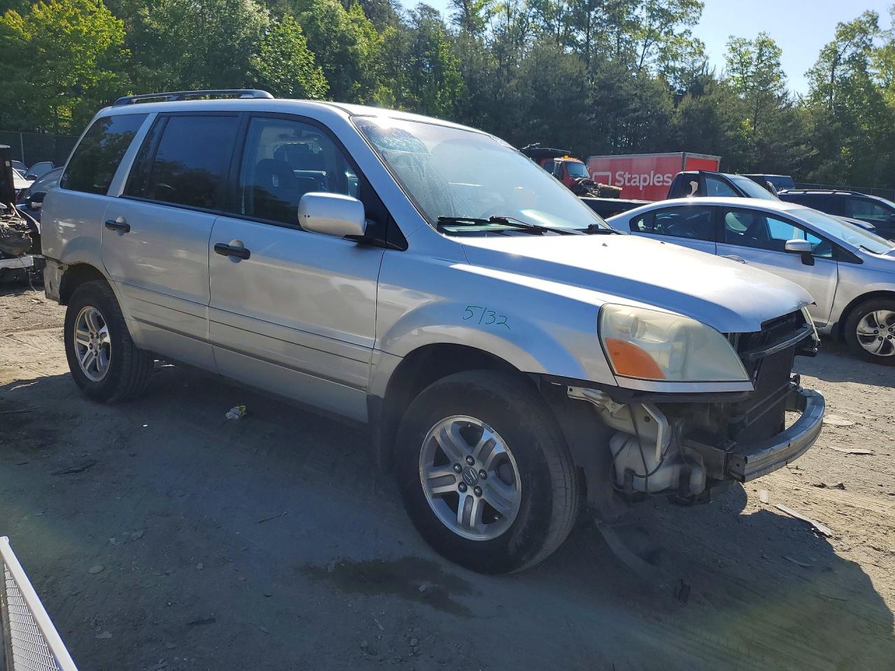 2005 Honda Pilot Exl Silver vin: 2HKYF186X5H508230