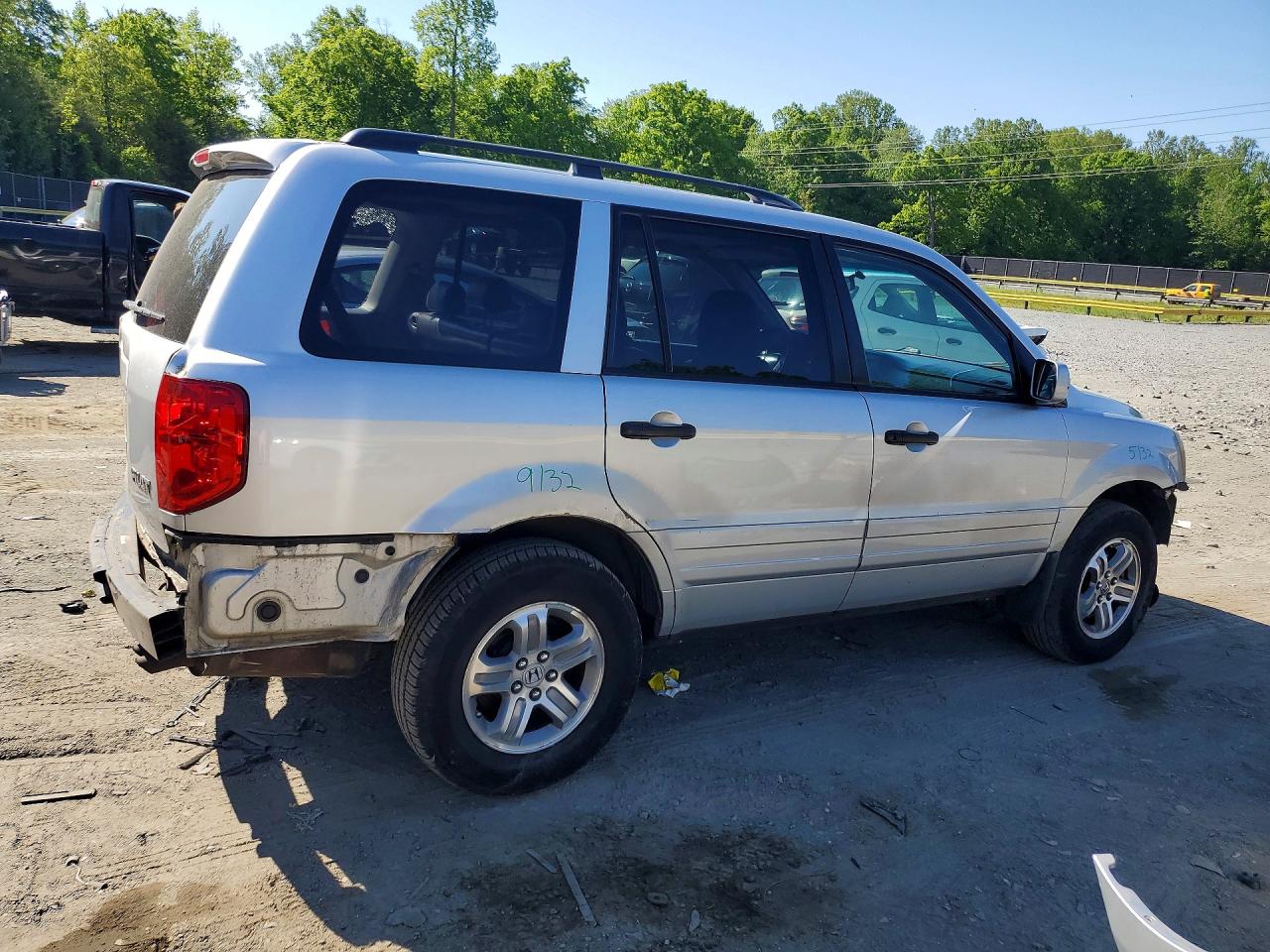 2005 Honda Pilot Exl Silver vin: 2HKYF186X5H508230