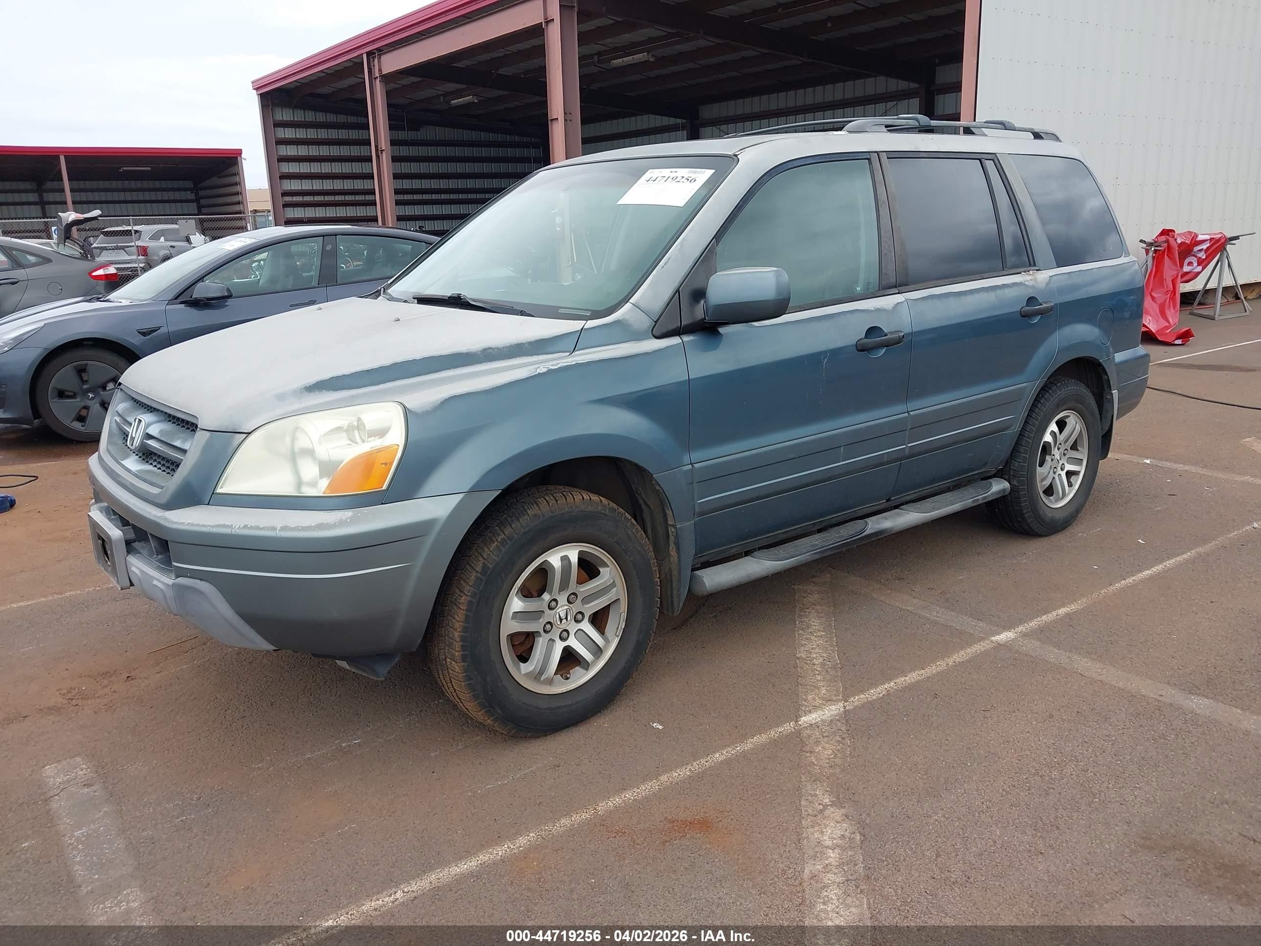 2005 Honda Pilot Ex-l Gray vin: 2HKYF186X5H509300