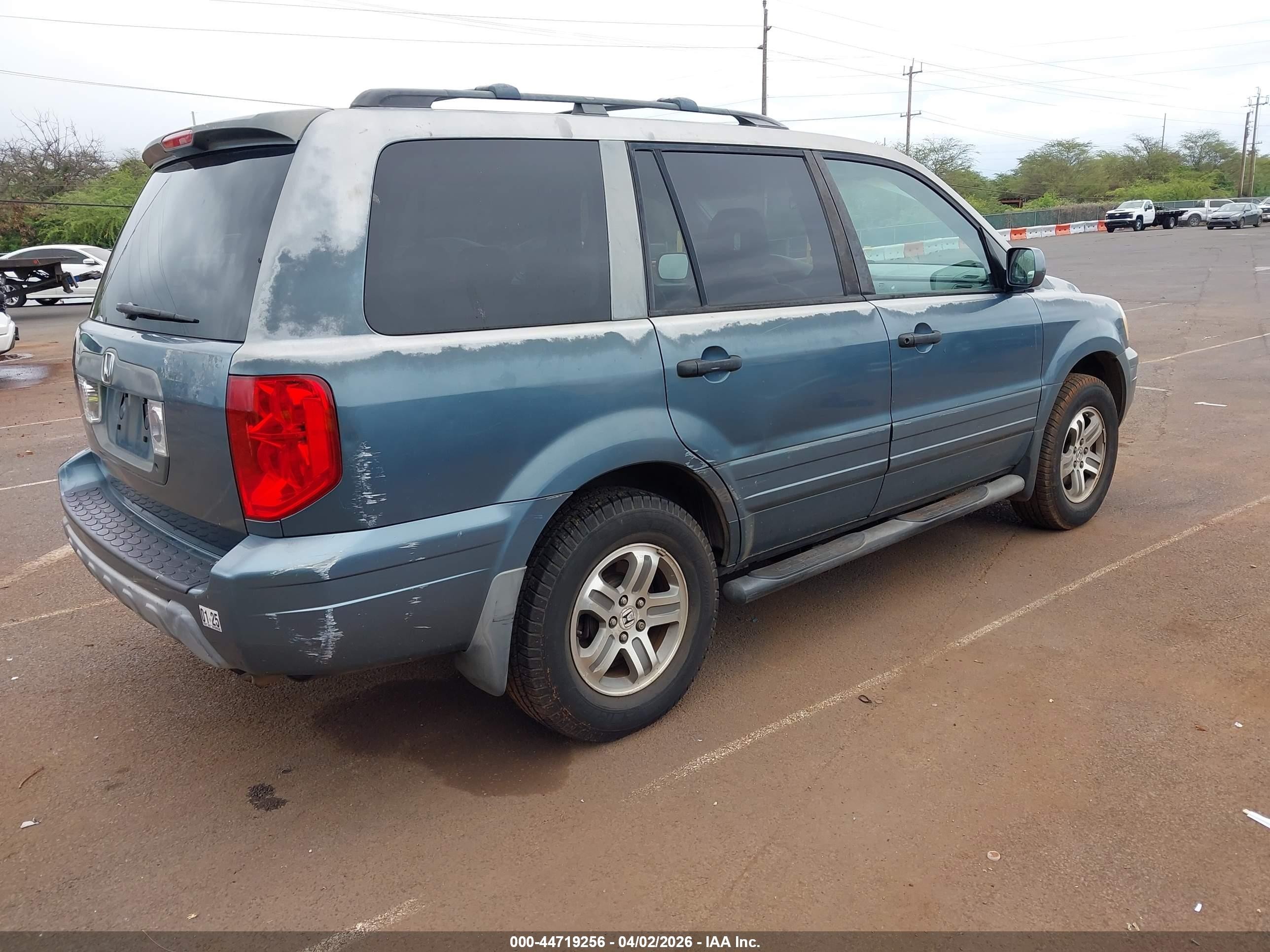 2005 Honda Pilot Ex-l Gray vin: 2HKYF186X5H509300