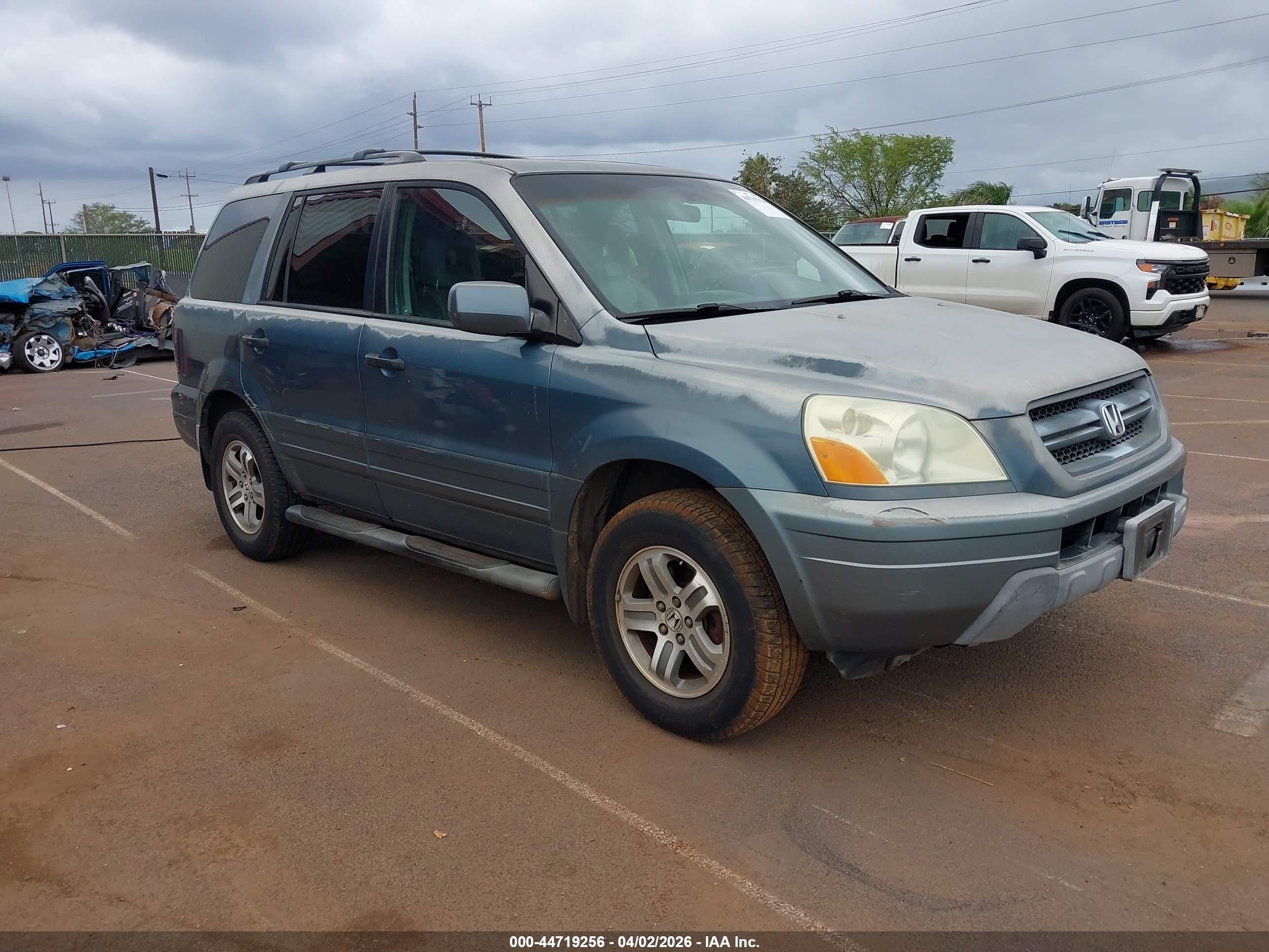 2005 Honda Pilot Ex-l Gray vin: 2HKYF186X5H509300