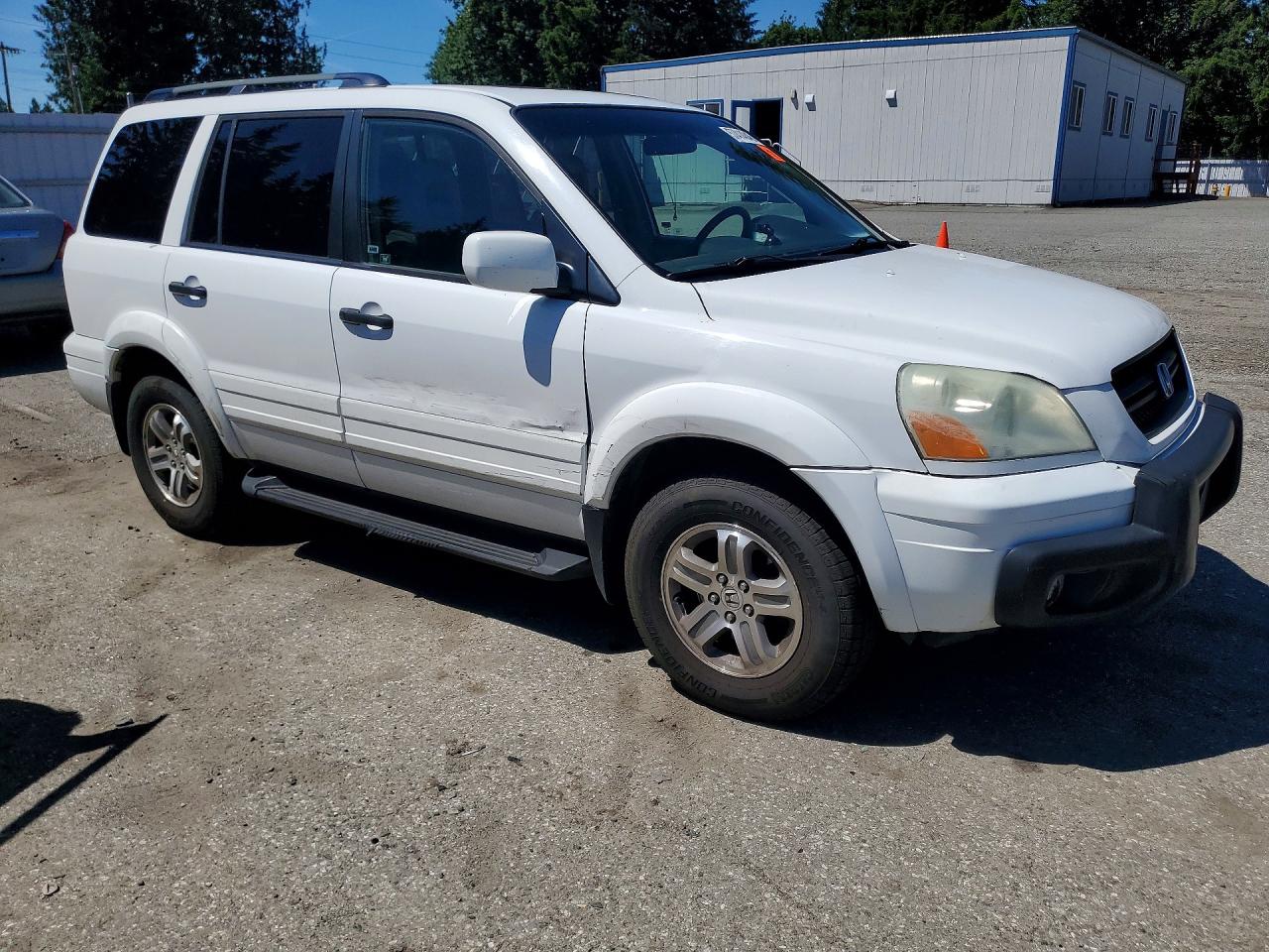 2005 Honda Pilot Exl White vin: 2HKYF186X5H551739