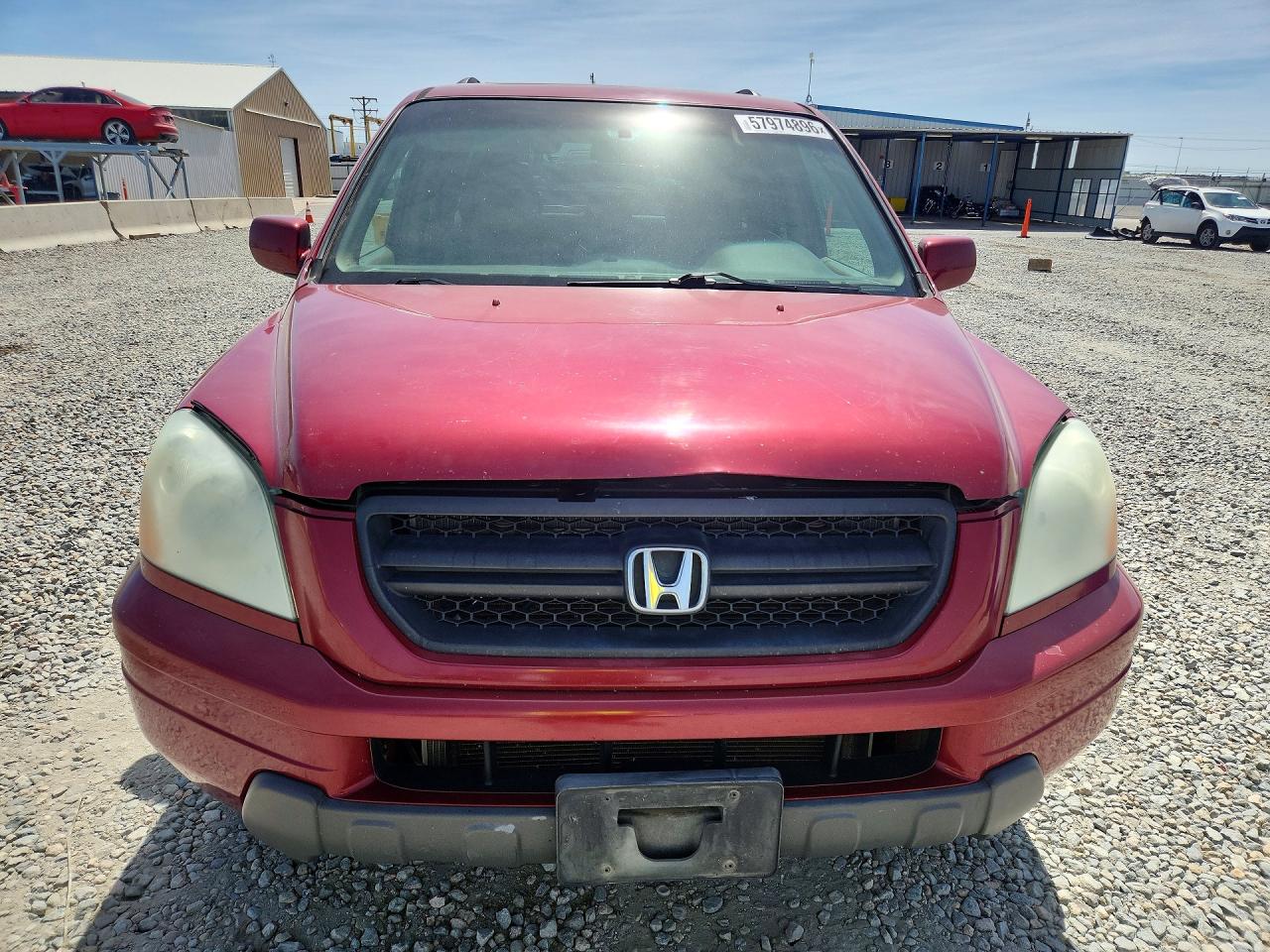 2005 Honda Pilot Exl Maroon vin: 2HKYF186X5H553569