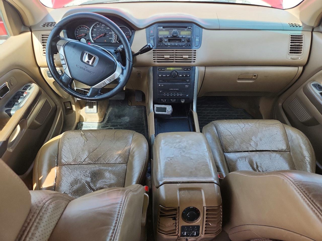 2005 Honda Pilot Exl Maroon vin: 2HKYF186X5H553569