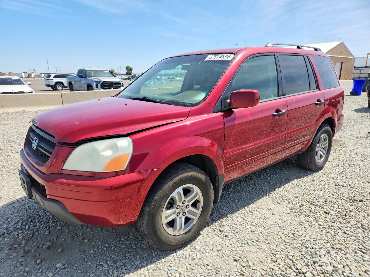 2005 Honda Pilot Exl Maroon vin: 2HKYF186X5H553569