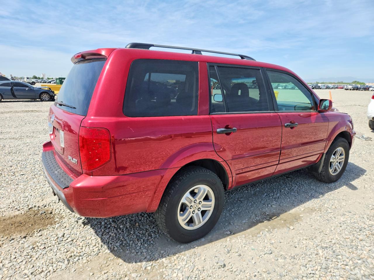 2005 Honda Pilot Exl Maroon vin: 2HKYF186X5H553569