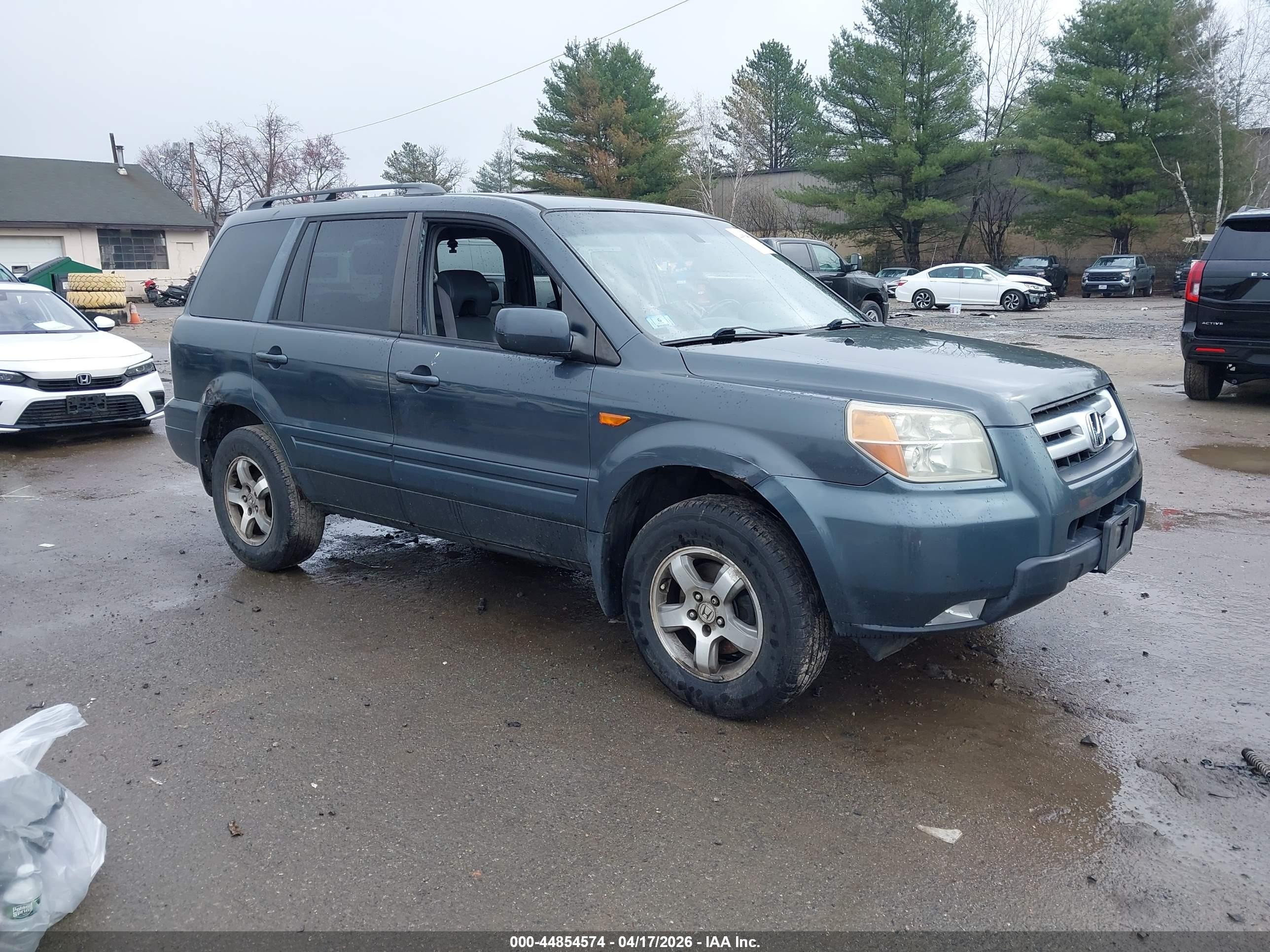 2006 Honda Pilot Ex-l Blue vin: 2HKYF186X6H518192