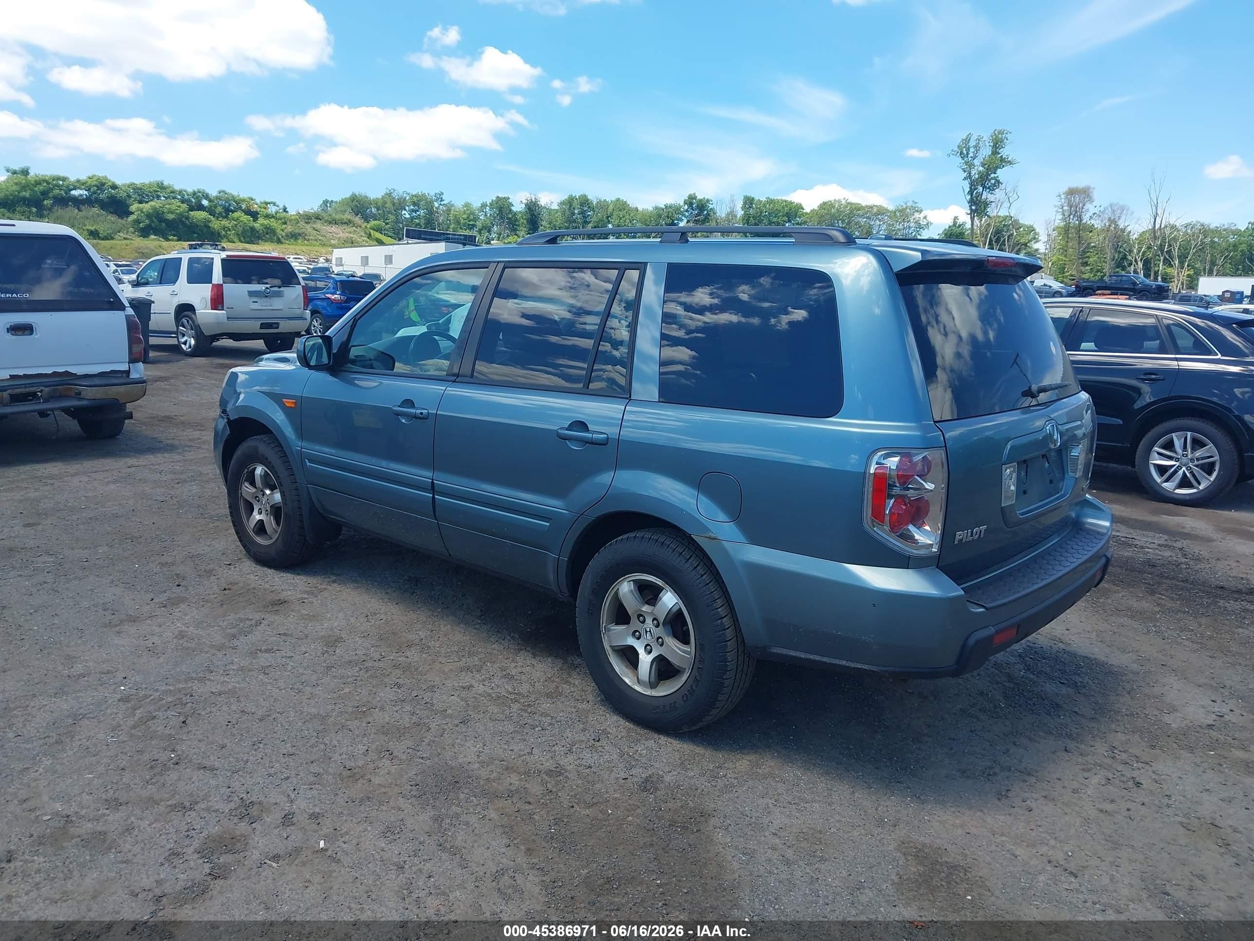 2006 Honda Pilot Ex Blue vin: 2HKYF186X6H540032