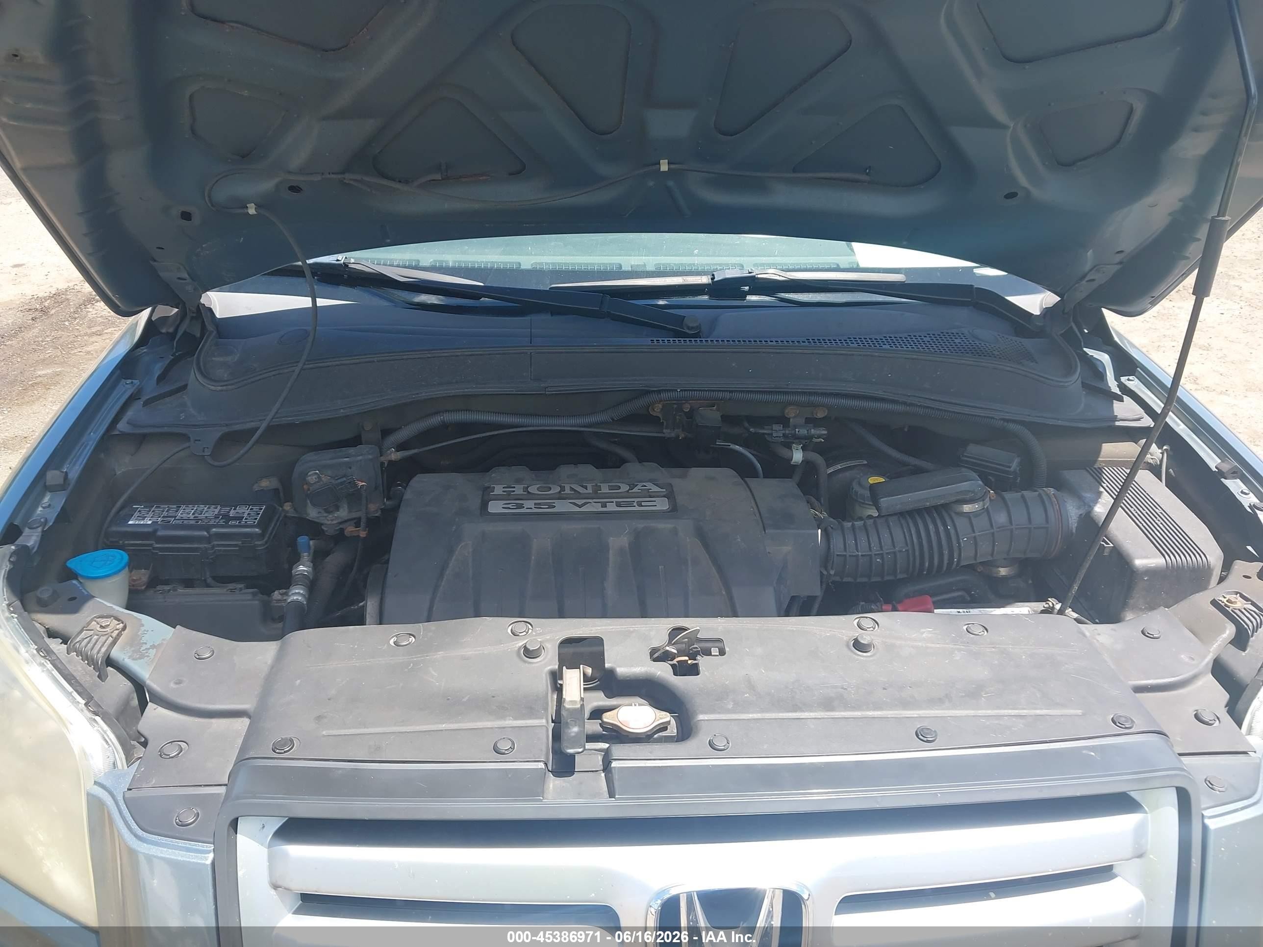 2006 Honda Pilot Ex Blue vin: 2HKYF186X6H540032