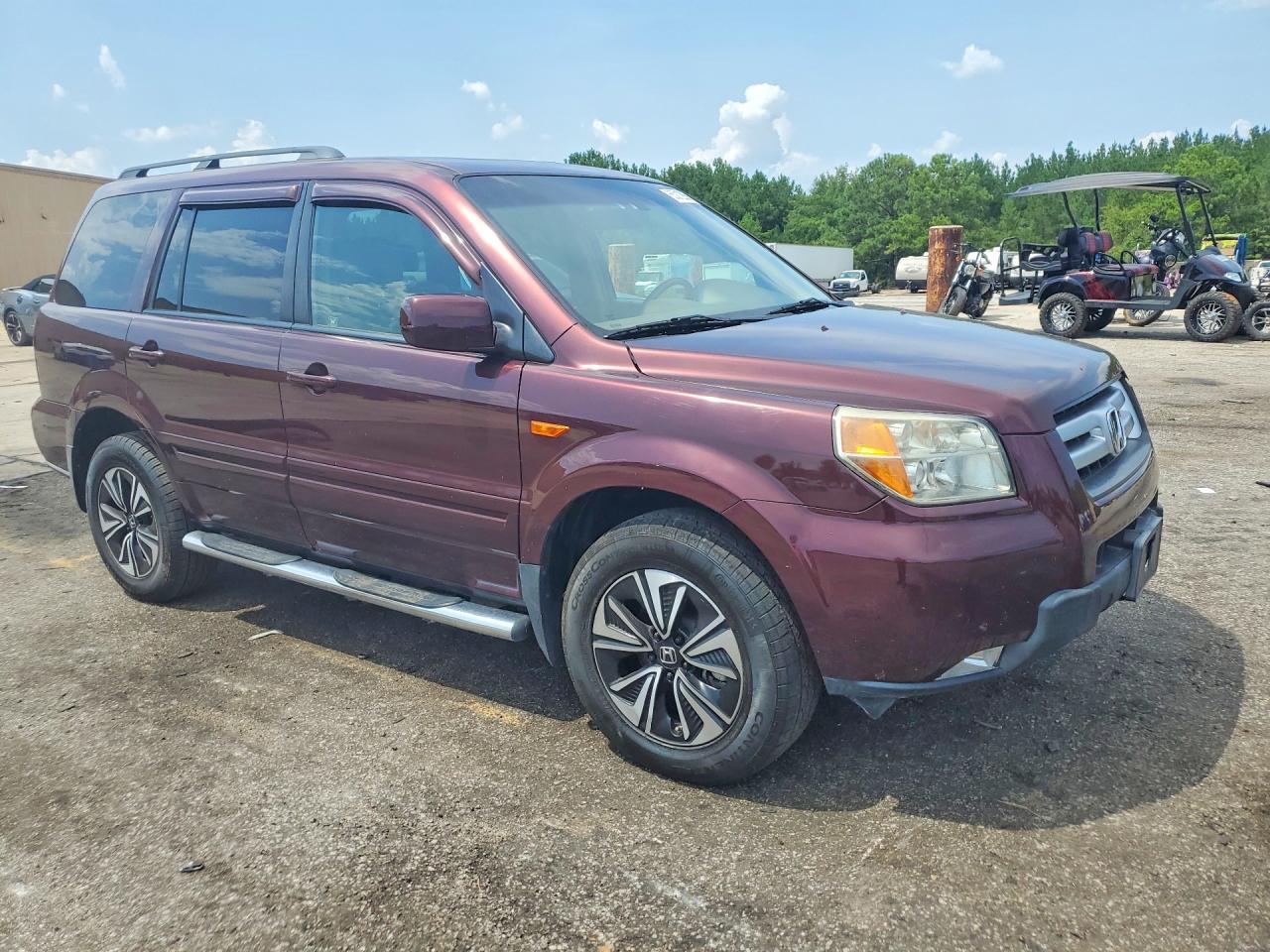 2007 Honda Pilot Ex-l( With Res) Бордовый vin: 2HKYF186X7H528299