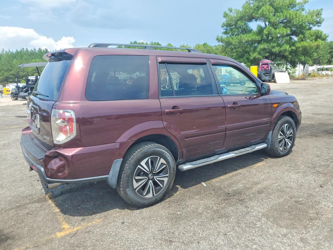 2007 Honda Pilot Ex-l( With Res) Бордовый vin: 2HKYF186X7H528299