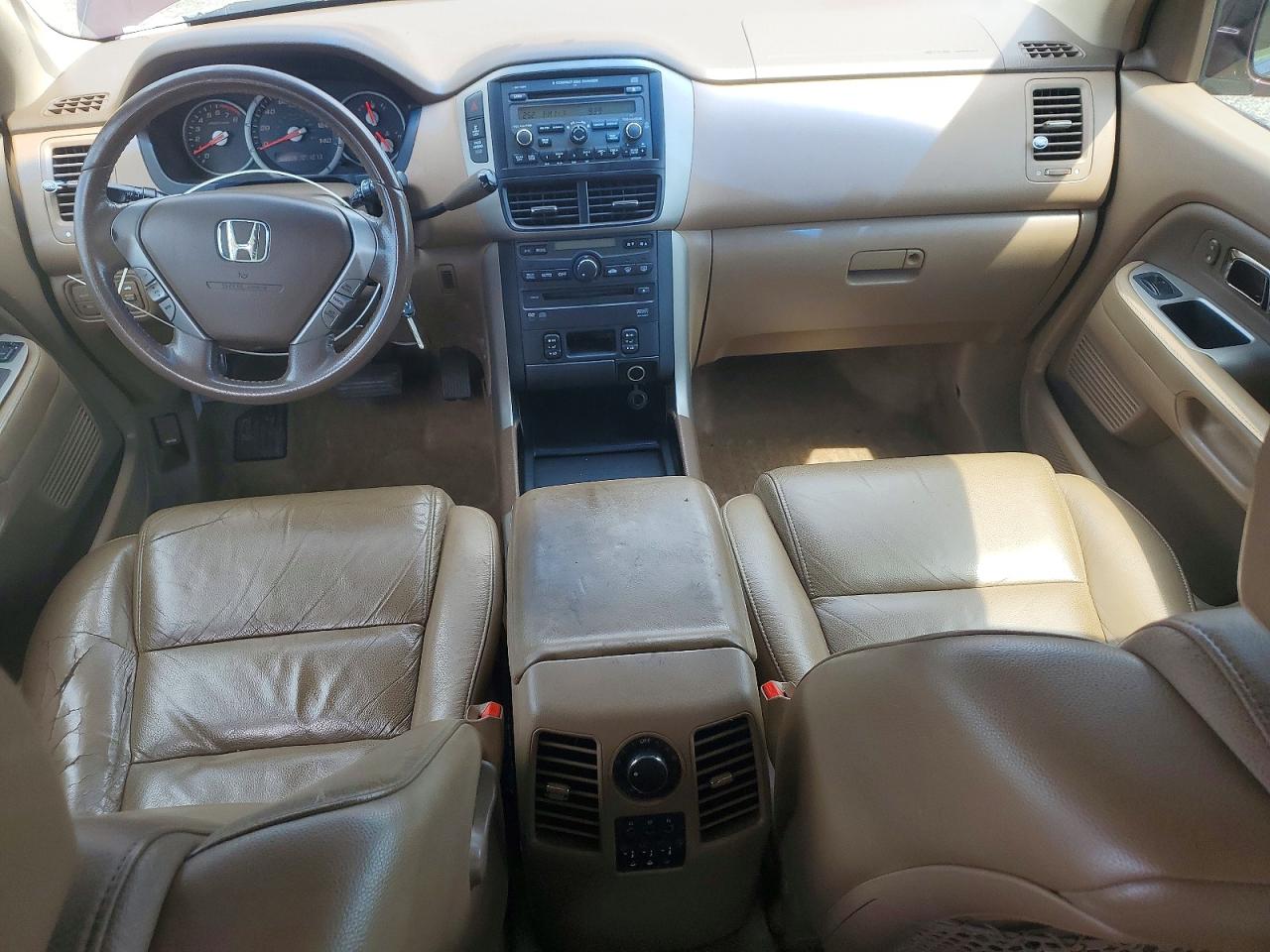 2007 Honda Pilot Ex-l( With Res) Бордовый vin: 2HKYF186X7H528299