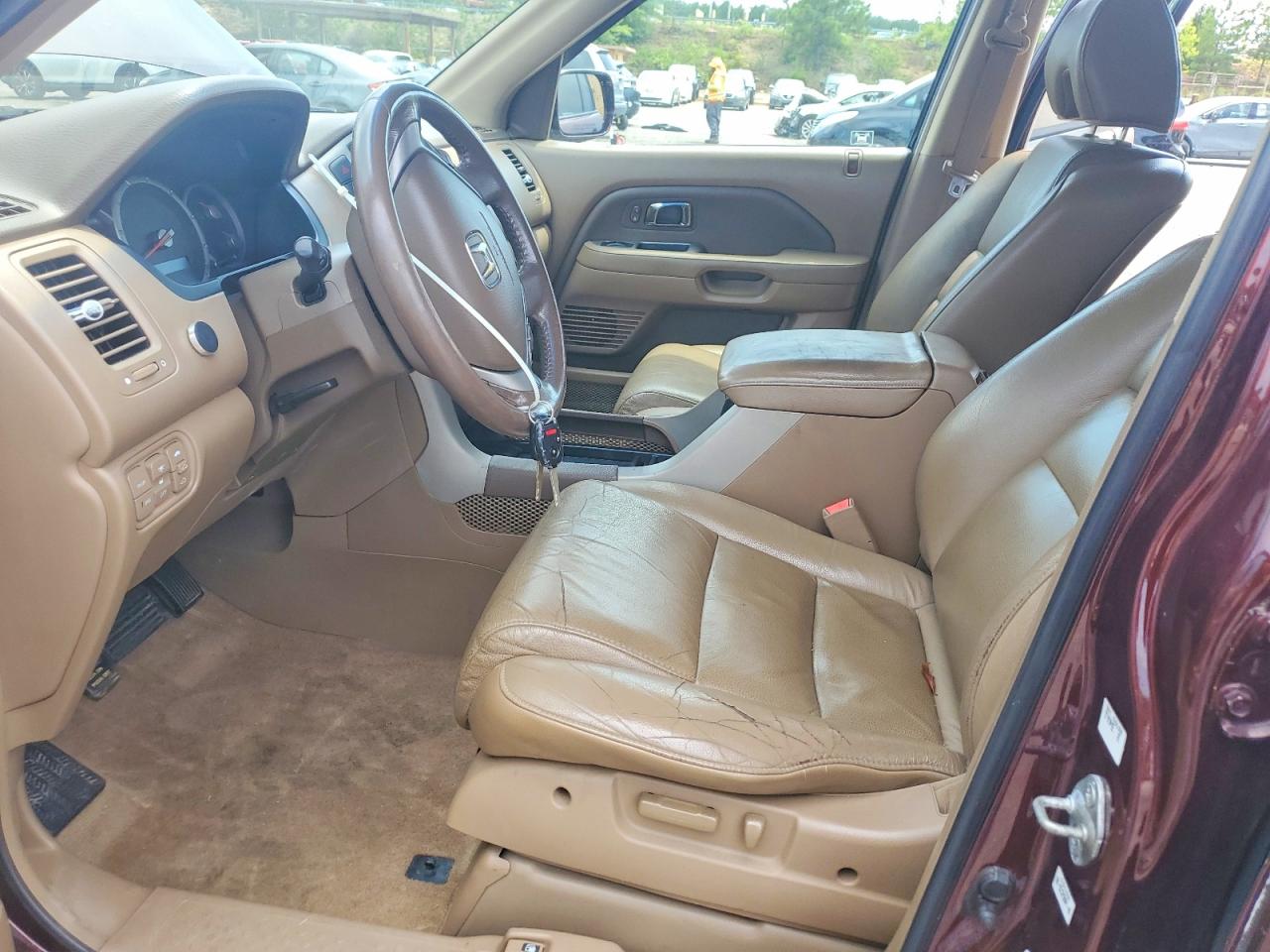2007 Honda Pilot Ex-l( With Res) Бордовый vin: 2HKYF186X7H528299