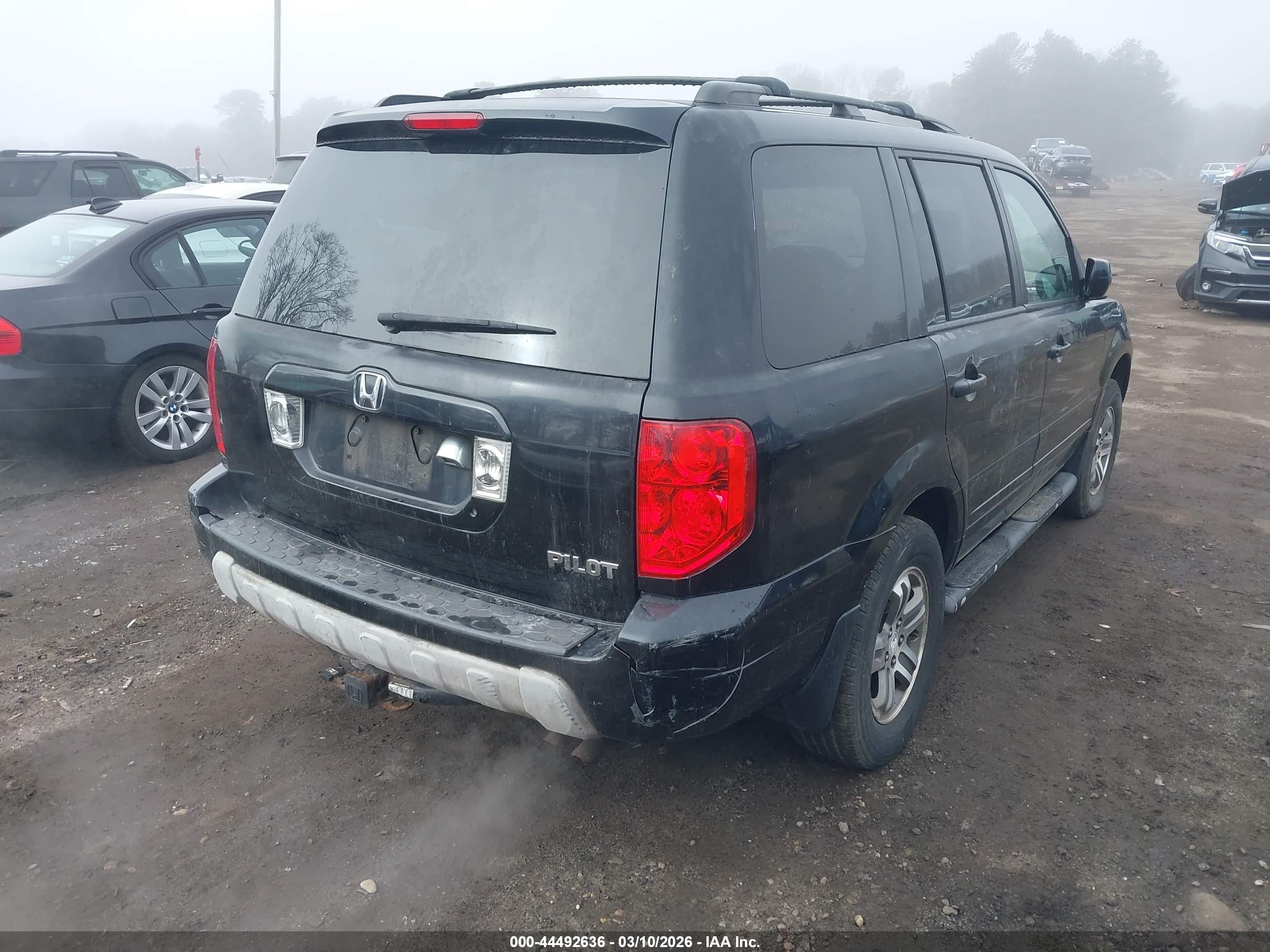 2003 Honda Pilot Ex-l Black vin: 2HKYF18703H532848