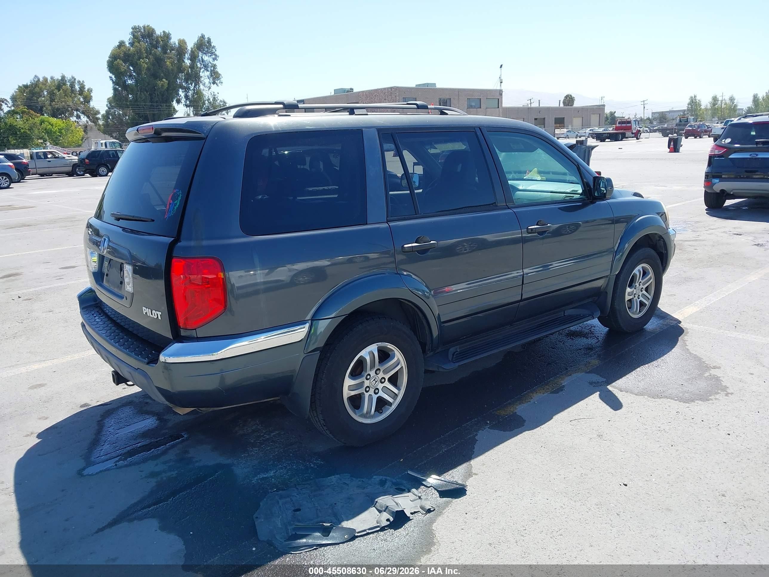 2005 Honda Pilot Ex-l Green vin: 2HKYF18705H533775