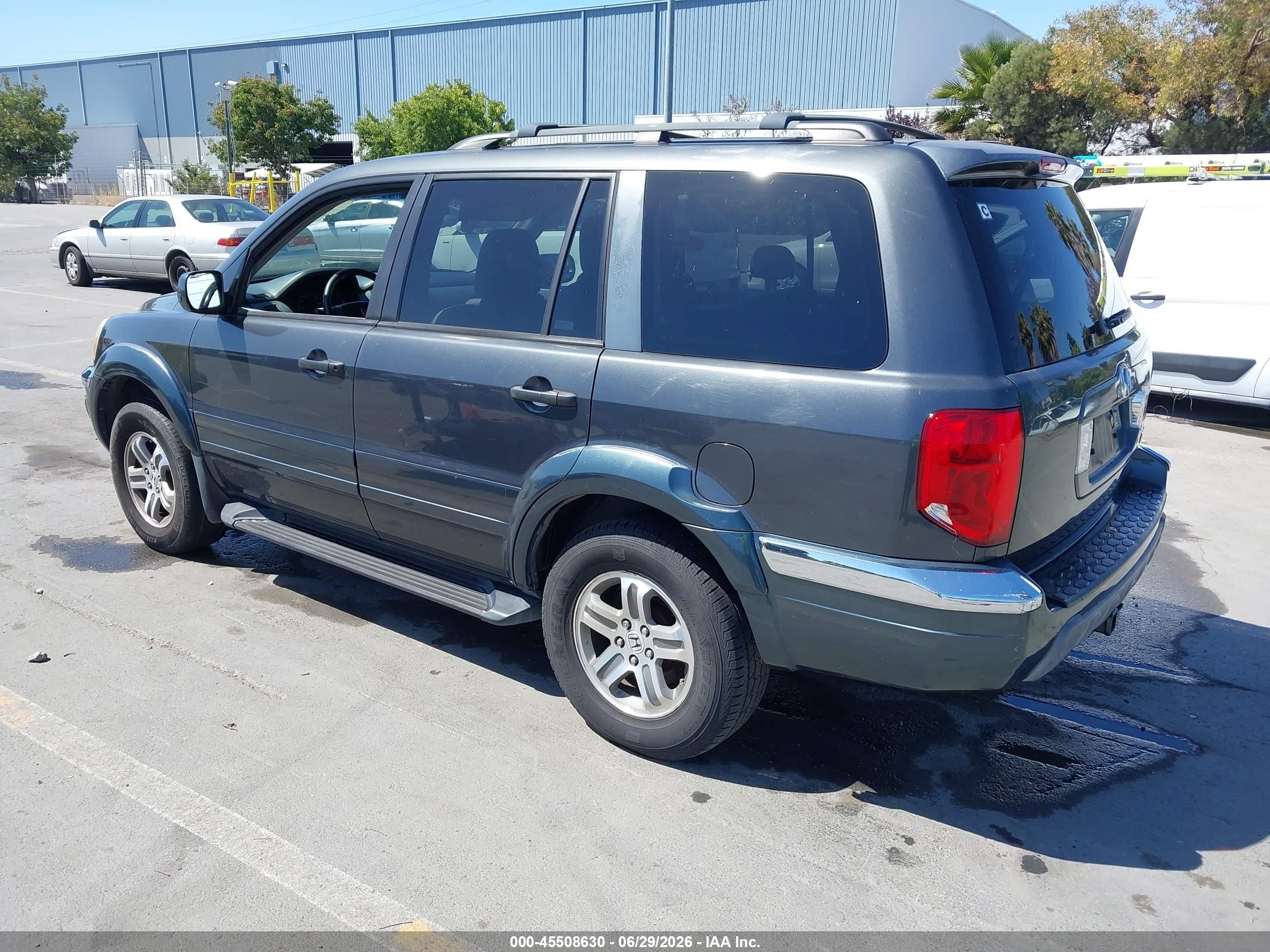2005 Honda Pilot Ex-l Green vin: 2HKYF18705H533775
