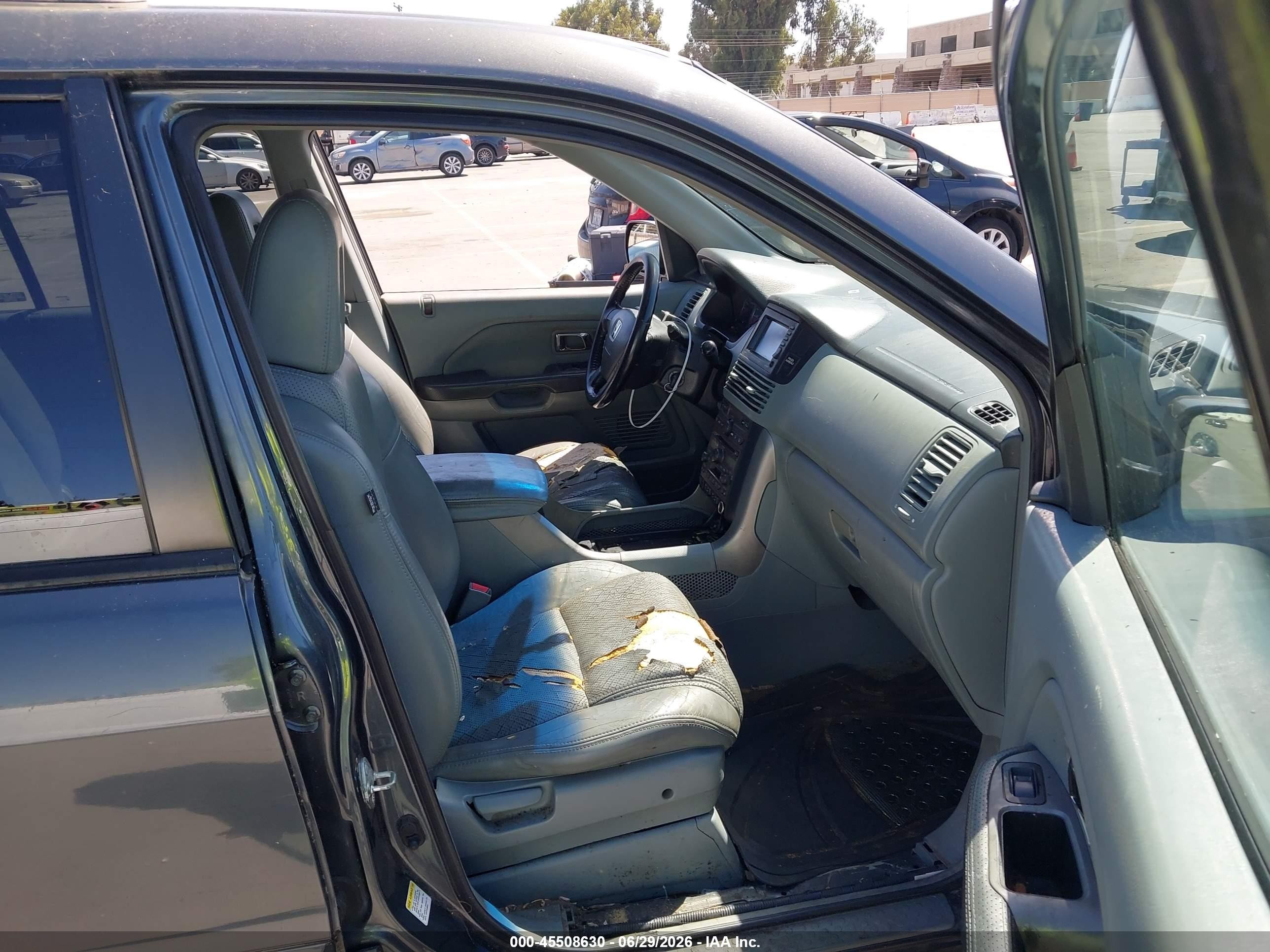 2005 Honda Pilot Ex-l Green vin: 2HKYF18705H533775