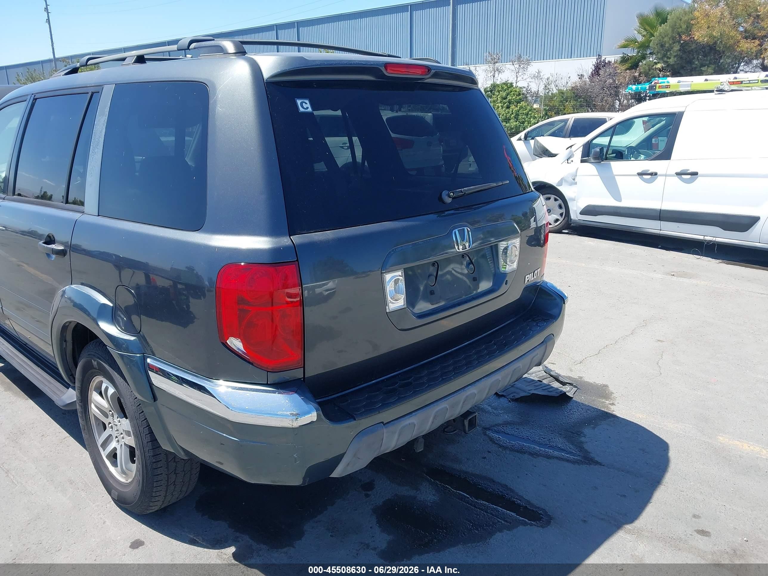2005 Honda Pilot Ex-l Green vin: 2HKYF18705H533775
