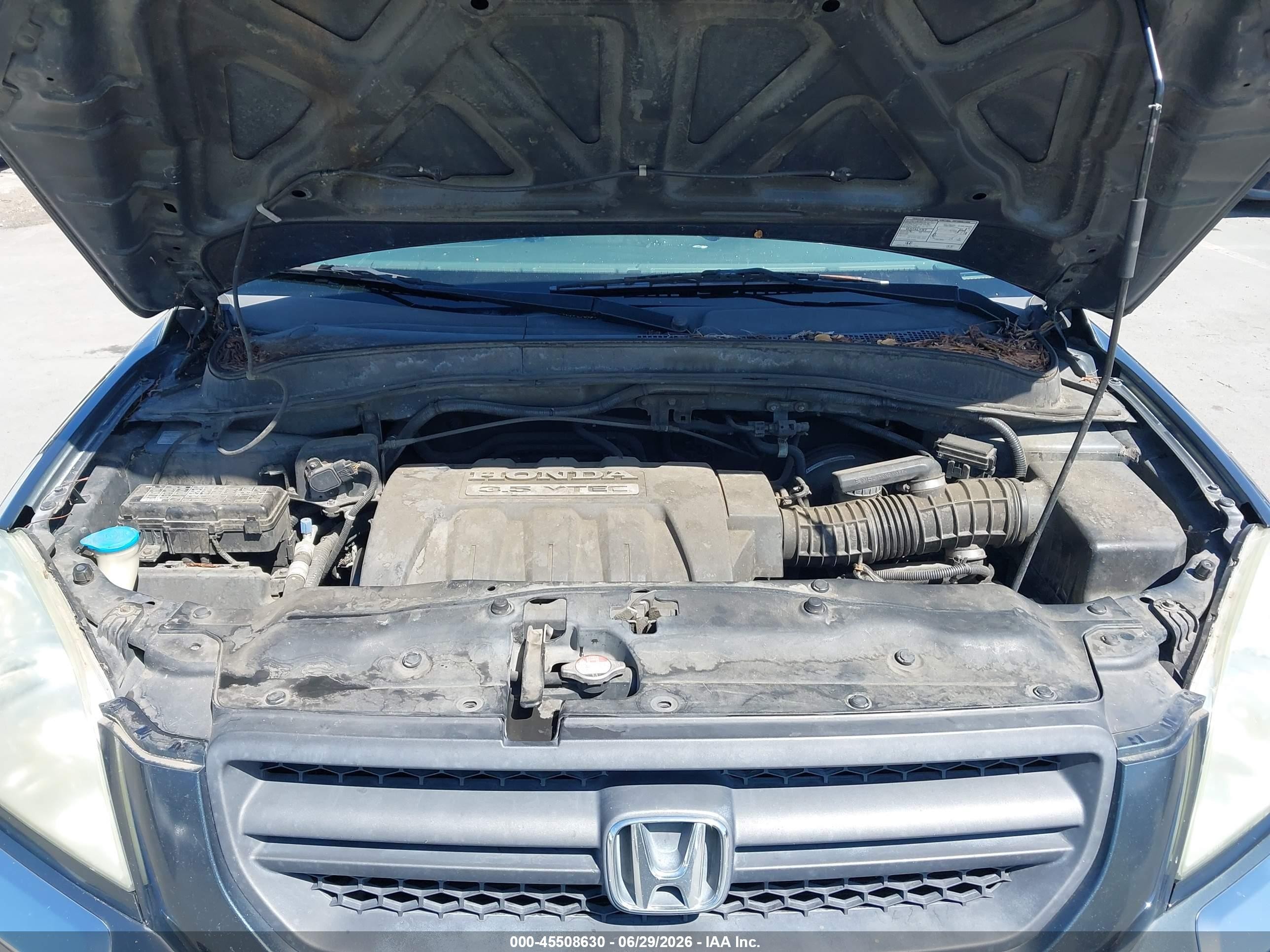 2005 Honda Pilot Ex-l Green vin: 2HKYF18705H533775