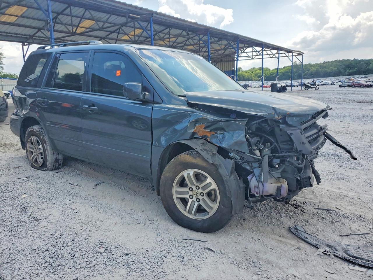 2005 Honda Pilot Exl Blue vin: 2HKYF18705H550754