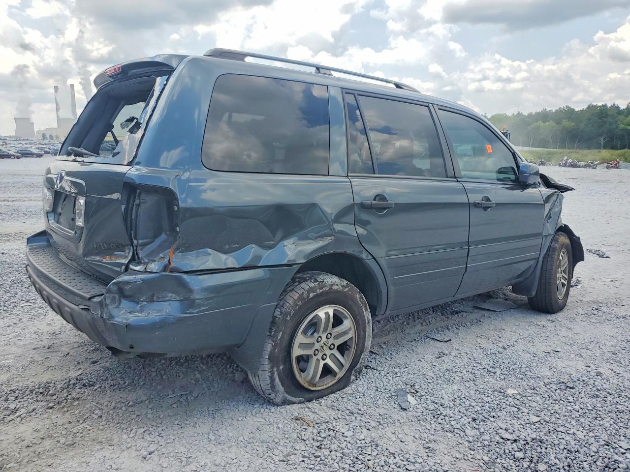 2005 Honda Pilot Exl Blue vin: 2HKYF18705H550754