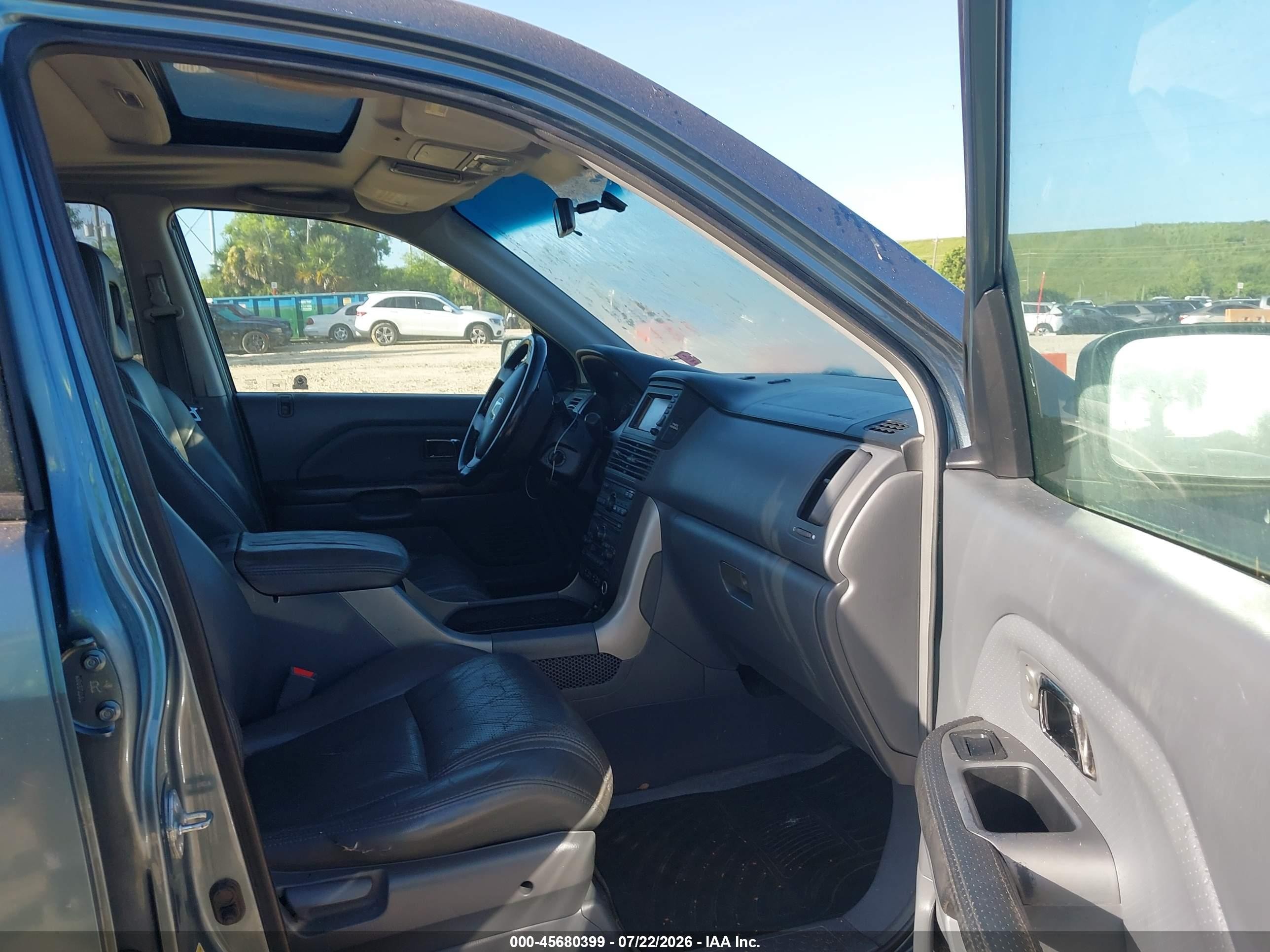 2005 Honda Pilot Ex-l Light Blue vin: 2HKYF18705H570275