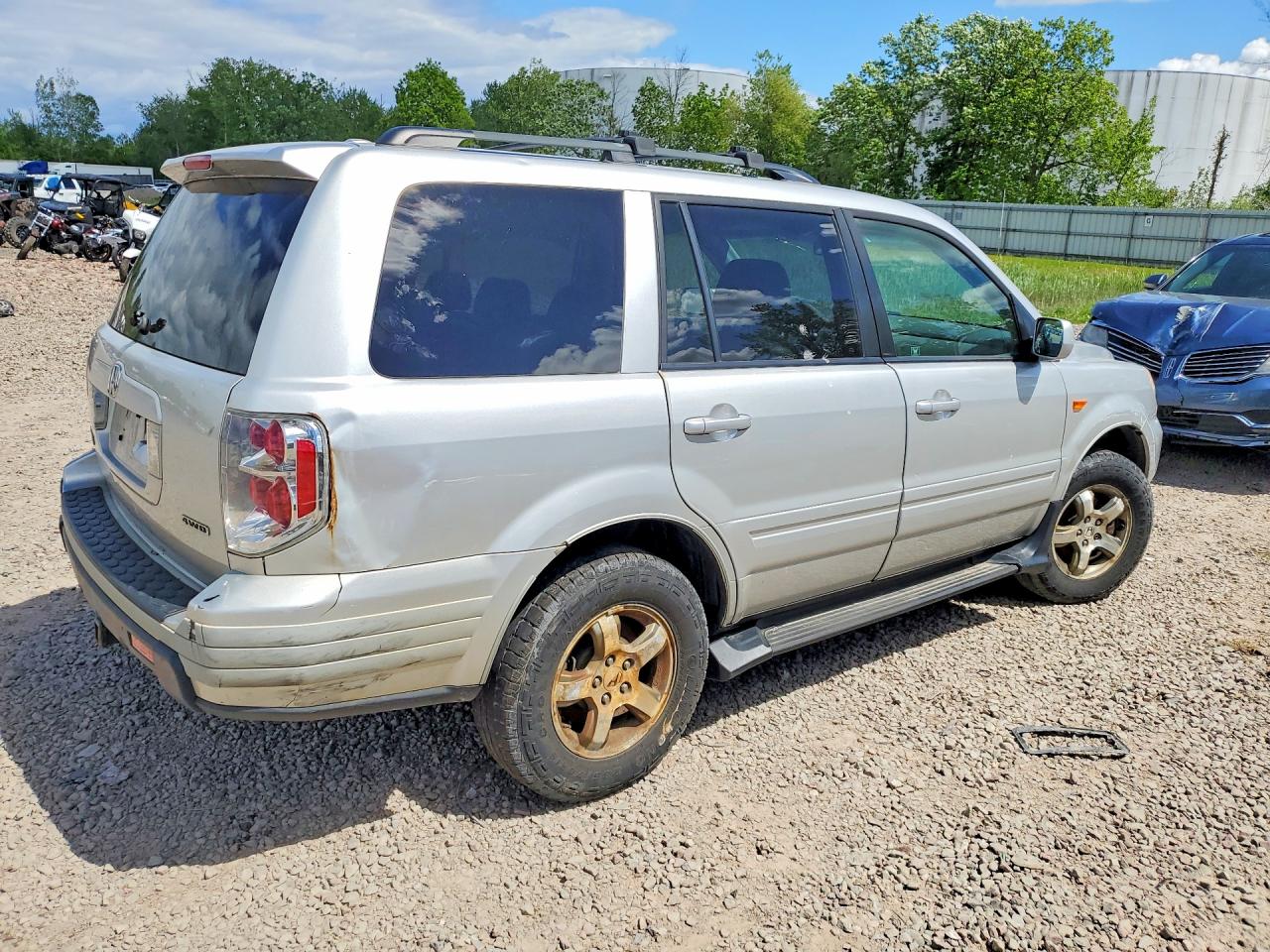 2006 Honda Pilot Ex Silver vin: 2HKYF18706H514144