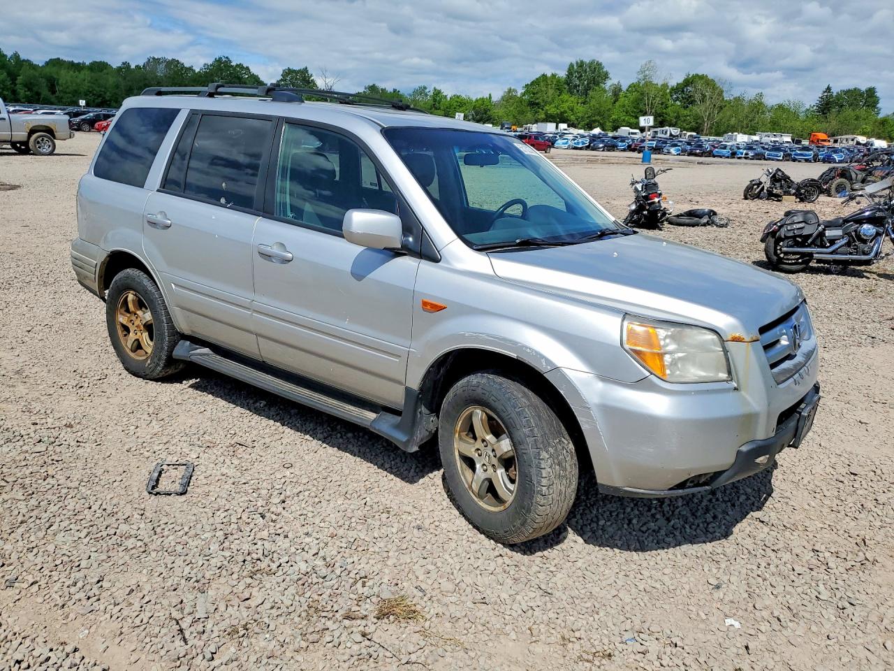 2006 Honda Pilot Ex Silver vin: 2HKYF18706H514144