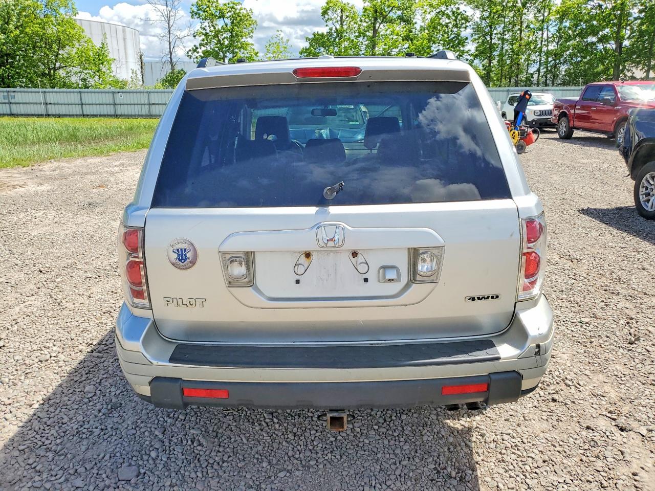 2006 Honda Pilot Ex Silver vin: 2HKYF18706H514144