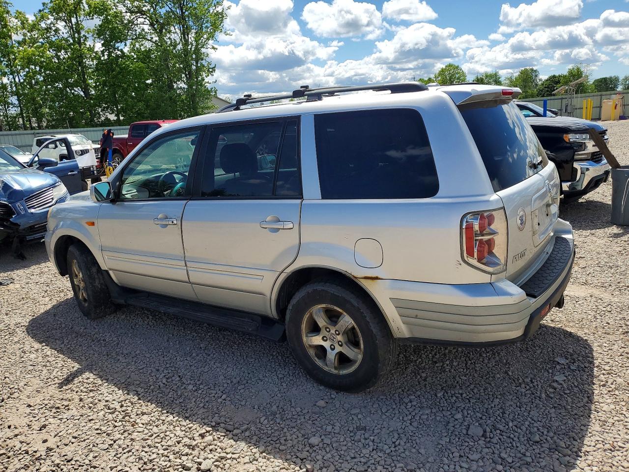 2006 Honda Pilot Ex Silver vin: 2HKYF18706H514144