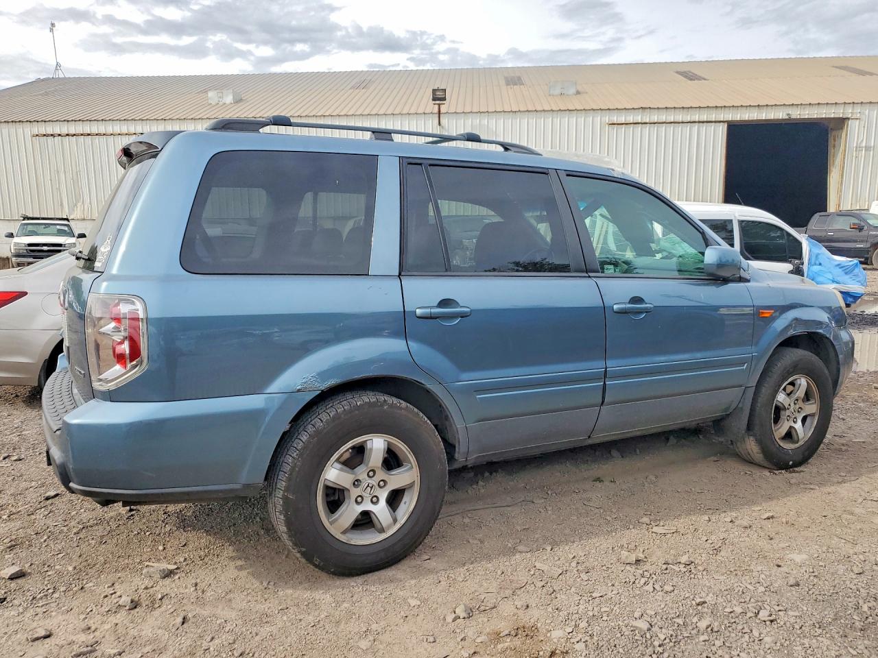 2006 Honda Pilot Ex Blue vin: 2HKYF18706H535608