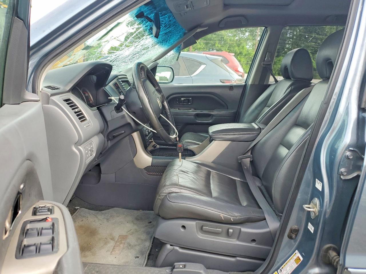 2006 Honda Pilot Ex Blue vin: 2HKYF18706H535608