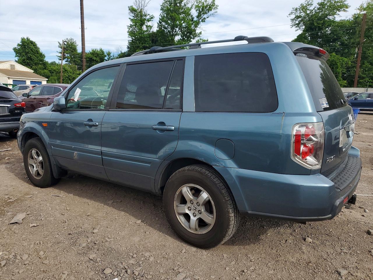 2006 Honda Pilot Ex Blue vin: 2HKYF18706H535608