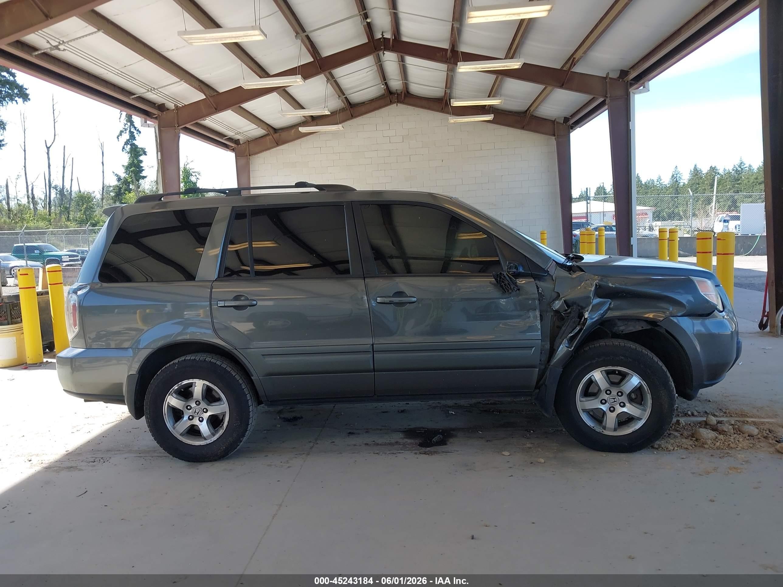 2007 Honda Pilot Ex-l Gray vin: 2HKYF18707H501783