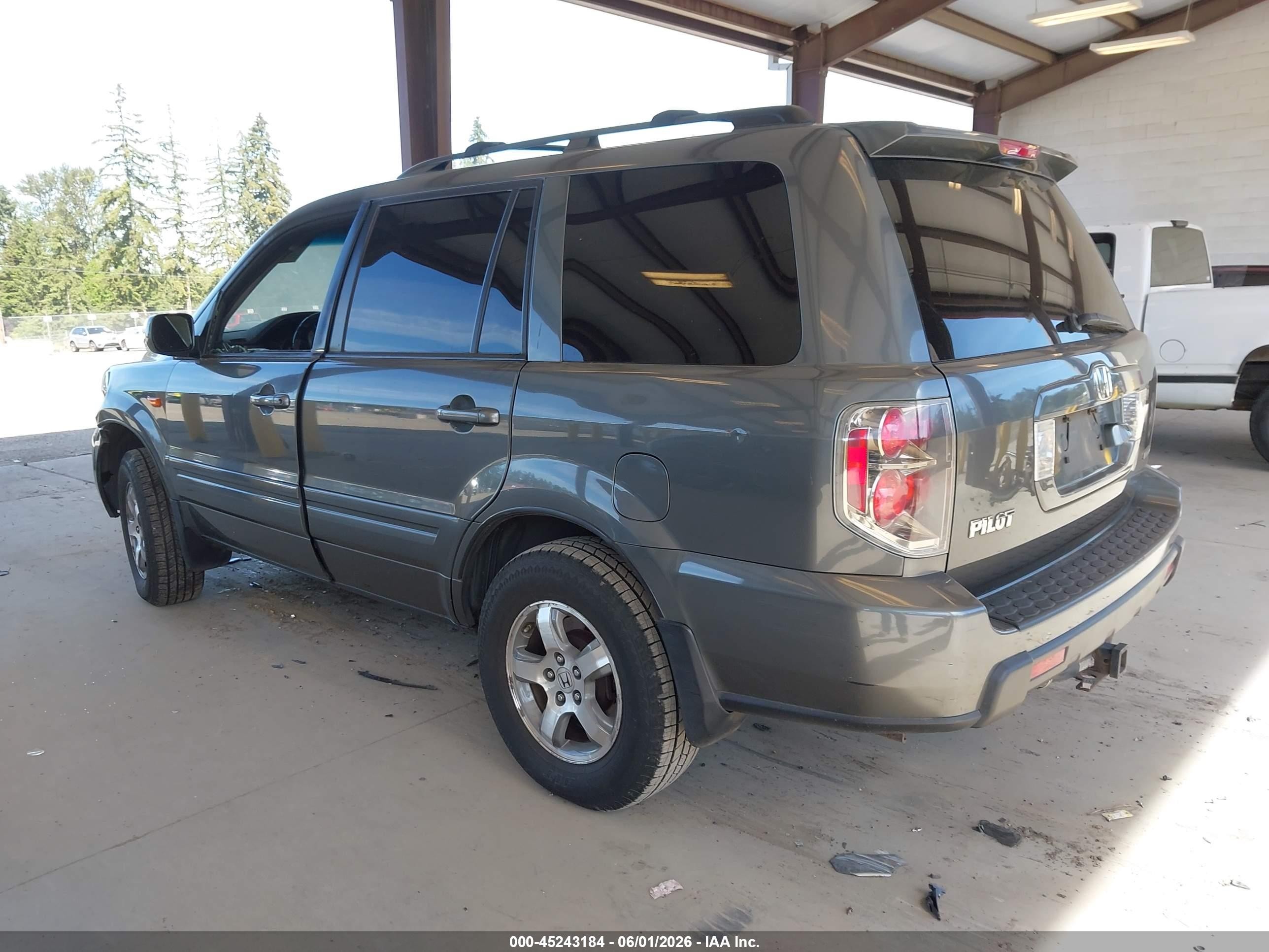 2007 Honda Pilot Ex-l Gray vin: 2HKYF18707H501783