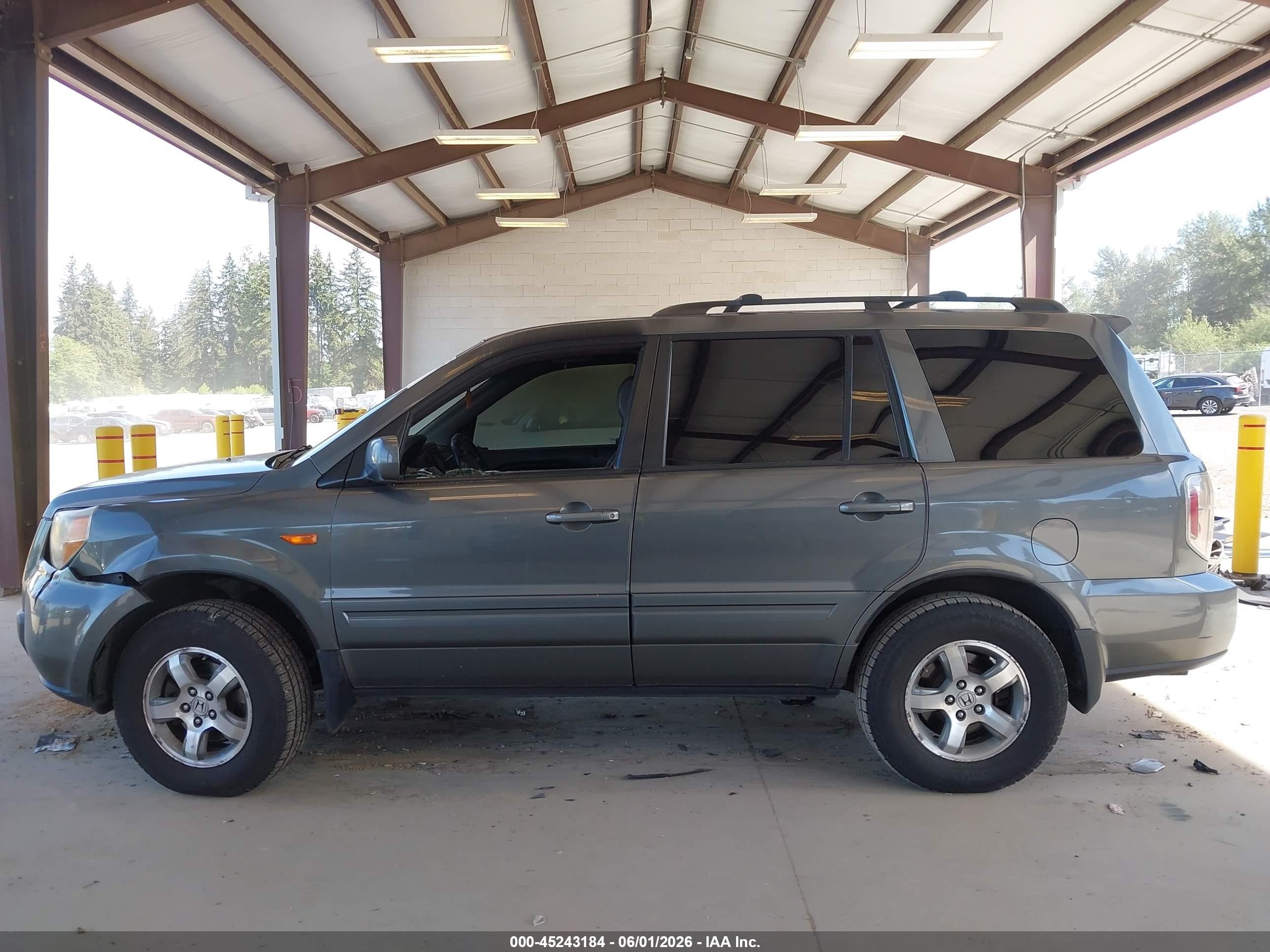 2007 Honda Pilot Ex-l Gray vin: 2HKYF18707H501783